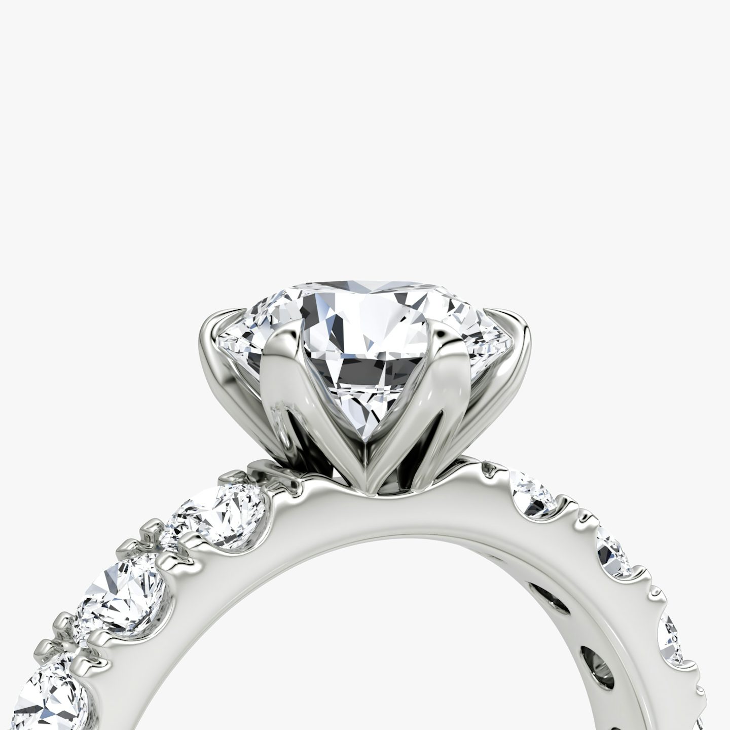 The Amour Eternity | Round Brilliant | 18k | White Gold | bandAccent: Plain | caratWeight: other | diamondOrientation: vertical