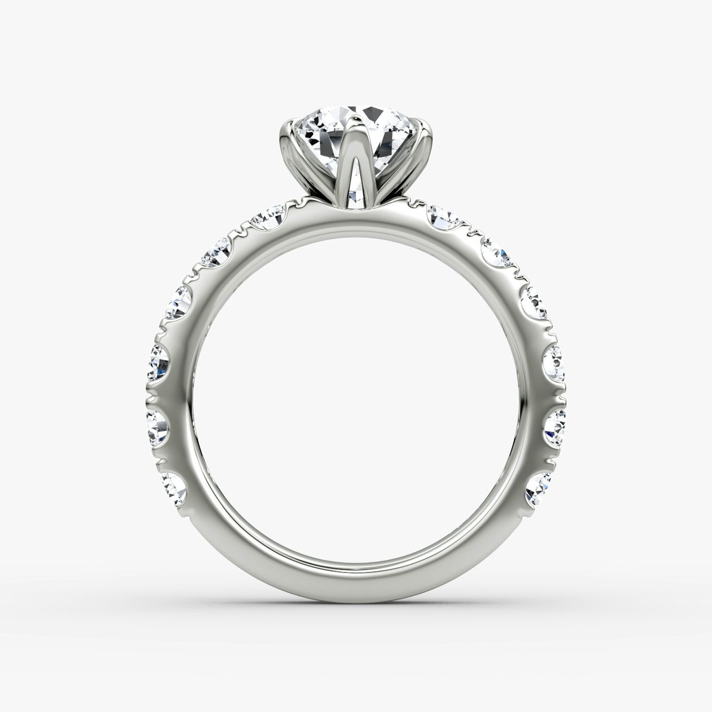 The Amour Eternity | Round Brilliant | 18k | White Gold | bandAccent: Plain | caratWeight: other | diamondOrientation: vertical