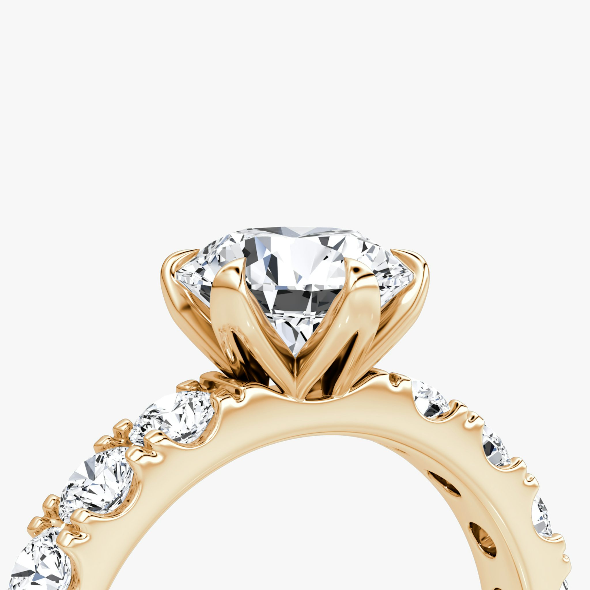 The Amour Eternity | Round Brilliant | 14k | Rose Gold | bandAccent: Plain | caratWeight: 2.0ct | diamondOrientation: vertical