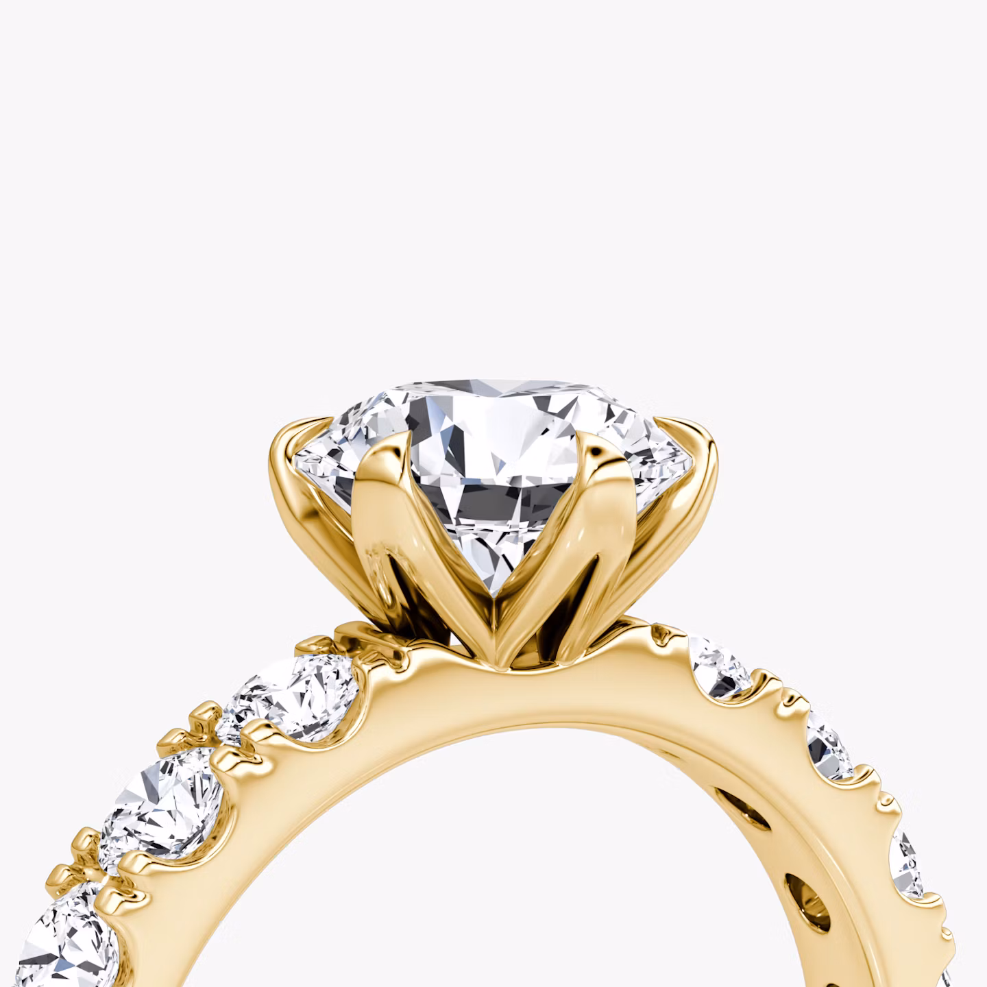 The Amour Eternity | Round Brilliant | 18k | Yellow Gold | bandAccent: Plain | caratWeight: other | diamondOrientation: vertical