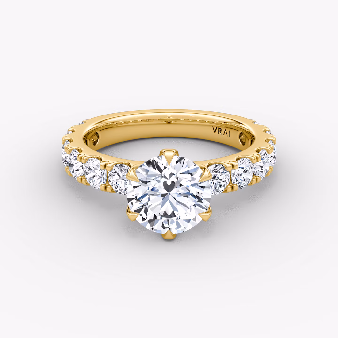The Amour Eternity Round Brilliant | Yellow Gold