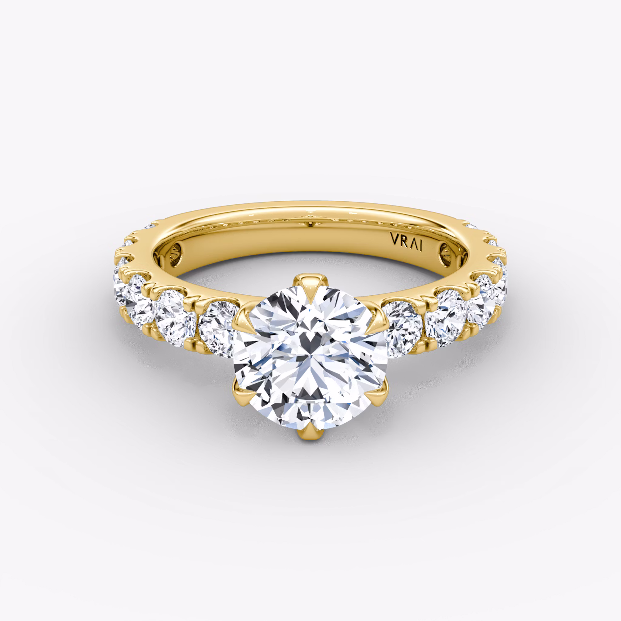 The Amour Eternity Round Brilliant | Yellow Gold