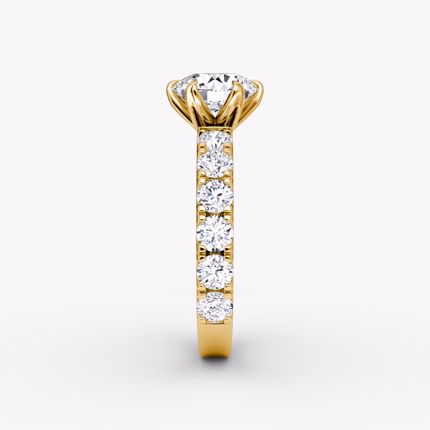 The Amour Eternity | Round Brilliant | 18k | Yellow Gold | bandAccent: Plain | caratWeight: other | diamondOrientation: vertical