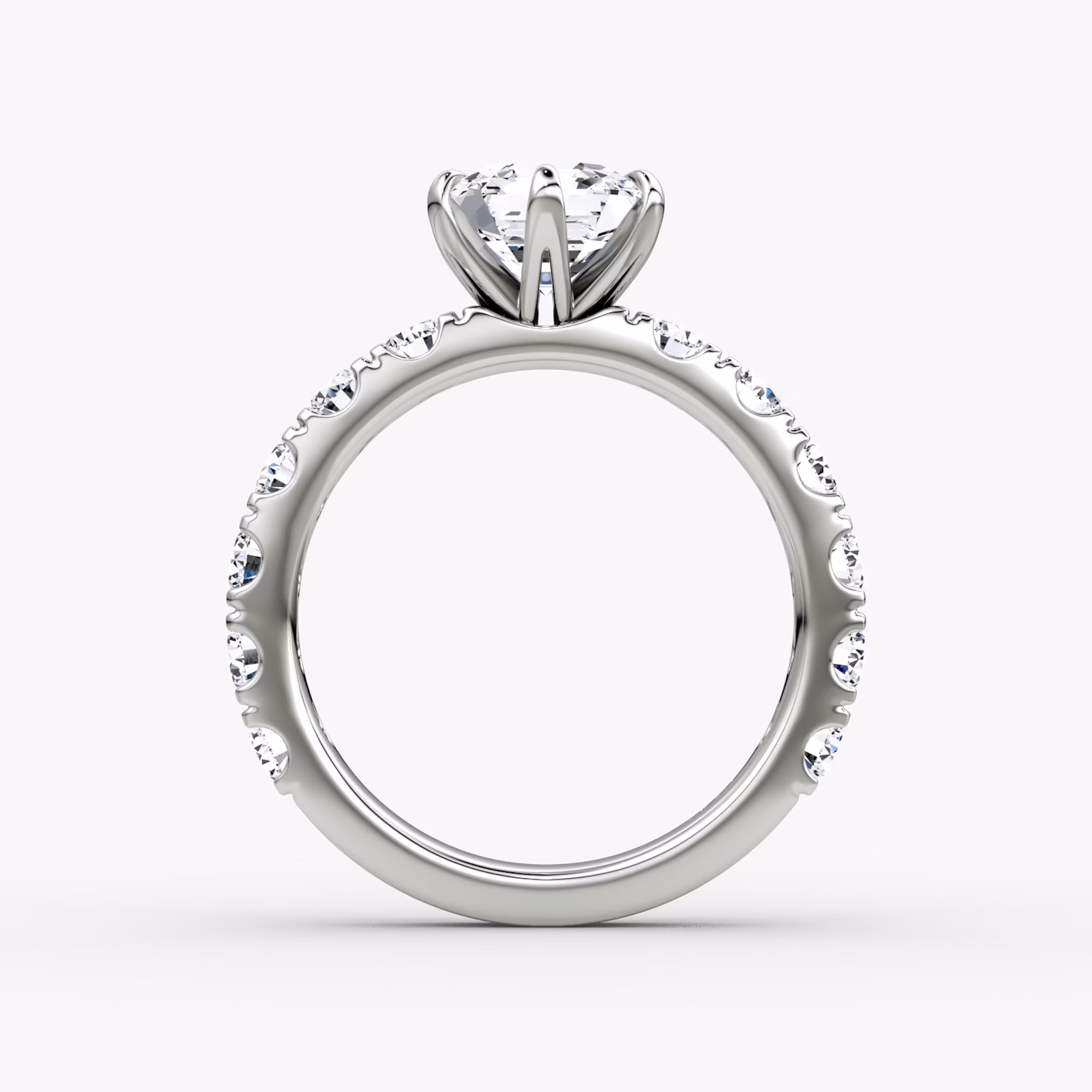 The Amour Eternity | Asscher | Platinum | bandAccent: Plain | diamondOrientation: vertical | caratWeight: other