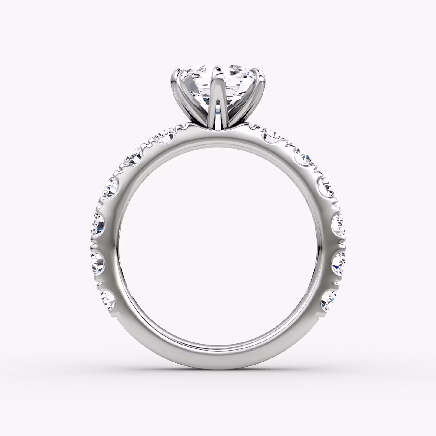 The Amour Eternity | Asscher | Platinum | bandAccent: Plain | diamondOrientation: vertical | caratWeight: other