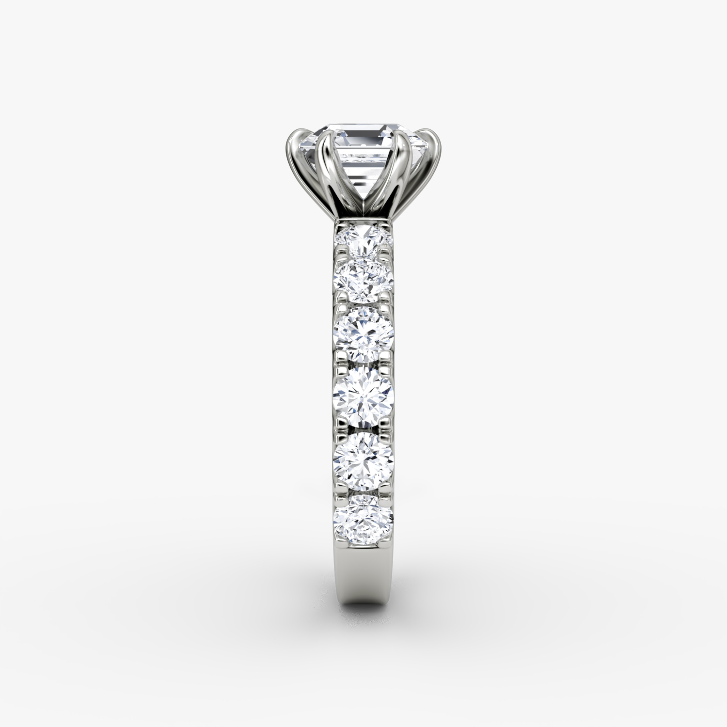 The Amour Eternity | Asscher | Platinum | bandAccent: Plain | diamondOrientation: vertical | caratWeight: other