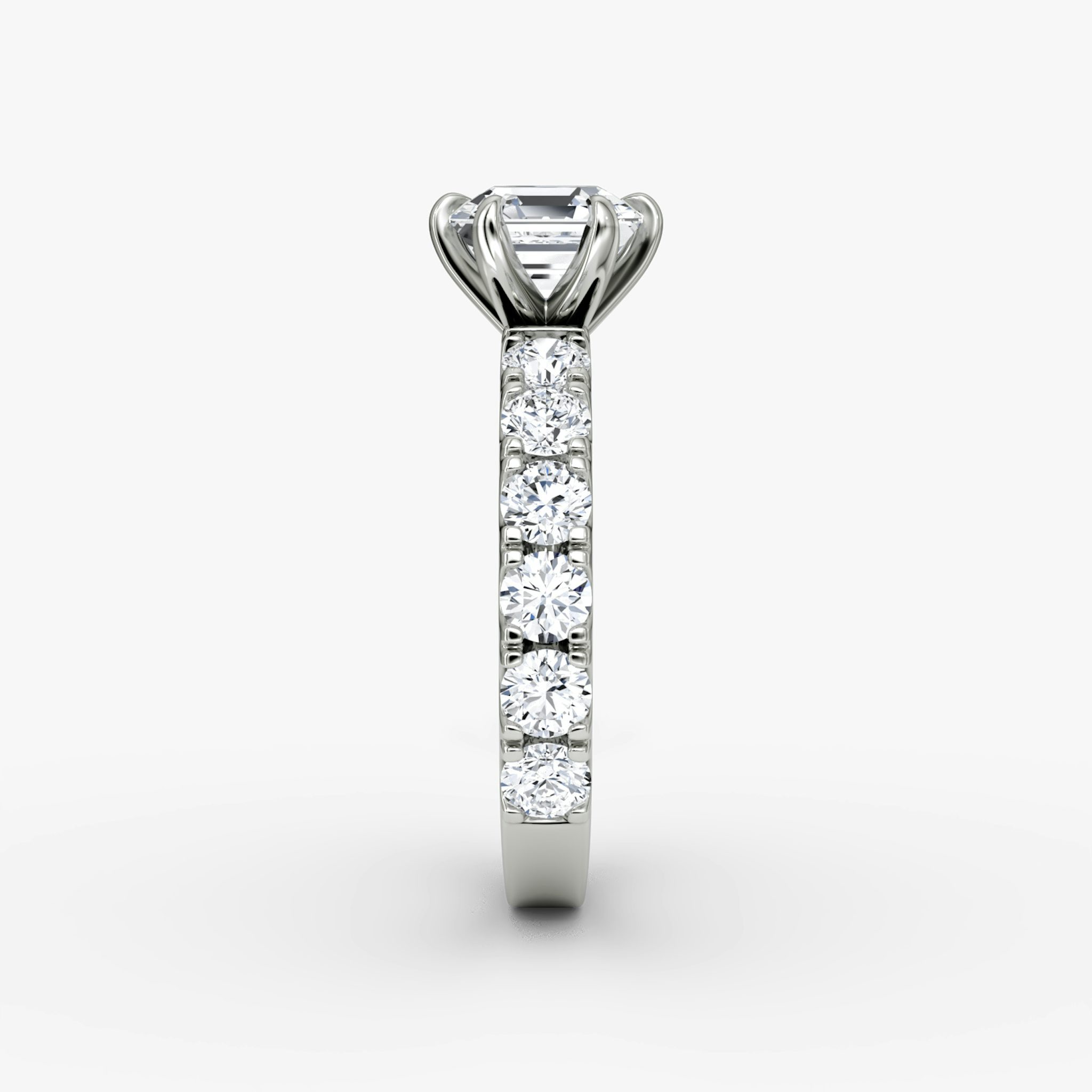 The Amour Eternity | Asscher | Platinum | bandAccent: Plain | diamondOrientation: vertical | caratWeight: other