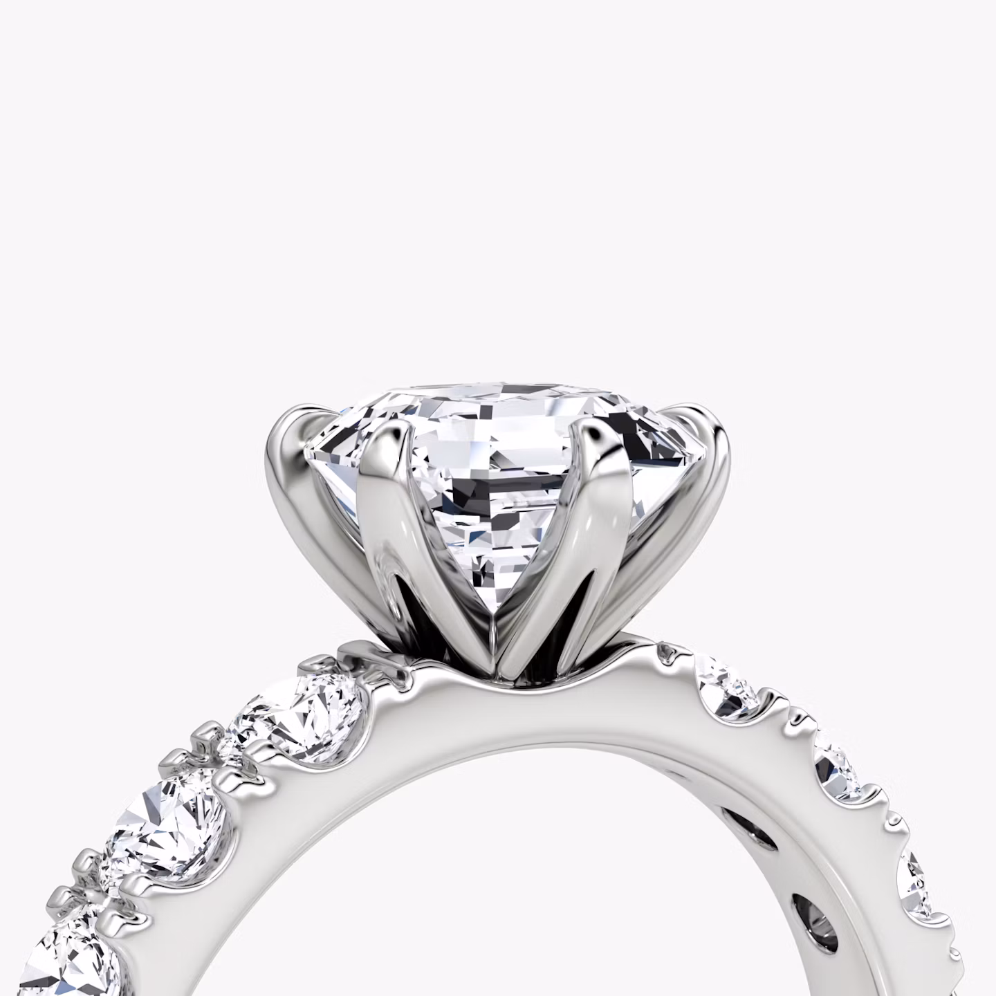 The Amour Eternity | Asscher | Platinum | bandAccent: Plain | diamondOrientation: vertical | caratWeight: other