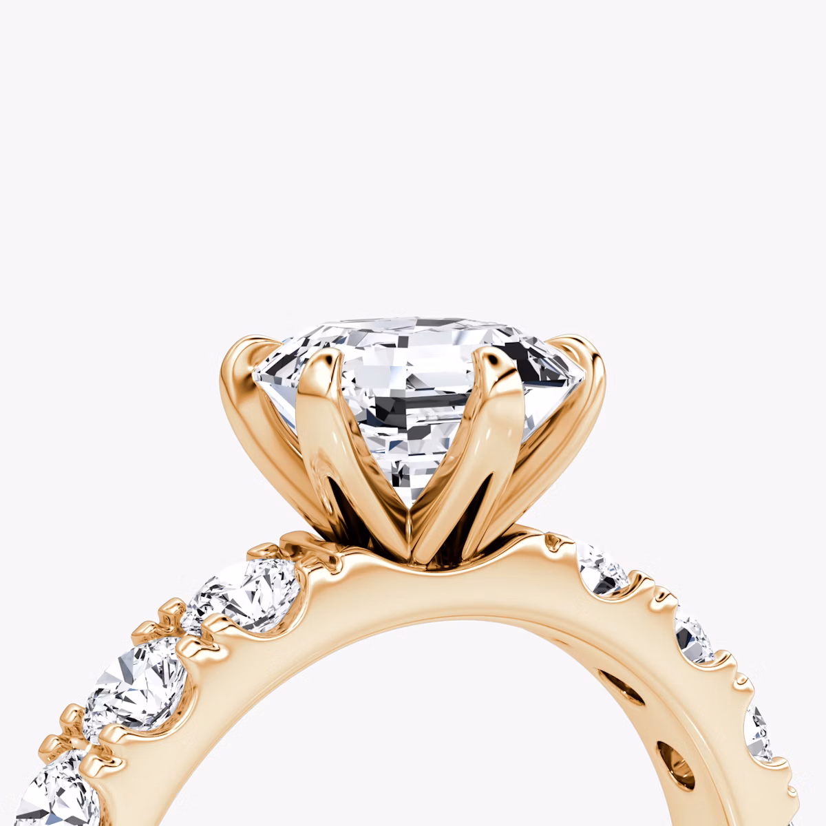 The Amour Eternity | Asscher | 14k | Rose Gold | bandAccent: Plain | diamondOrientation: vertical | caratWeight: other
