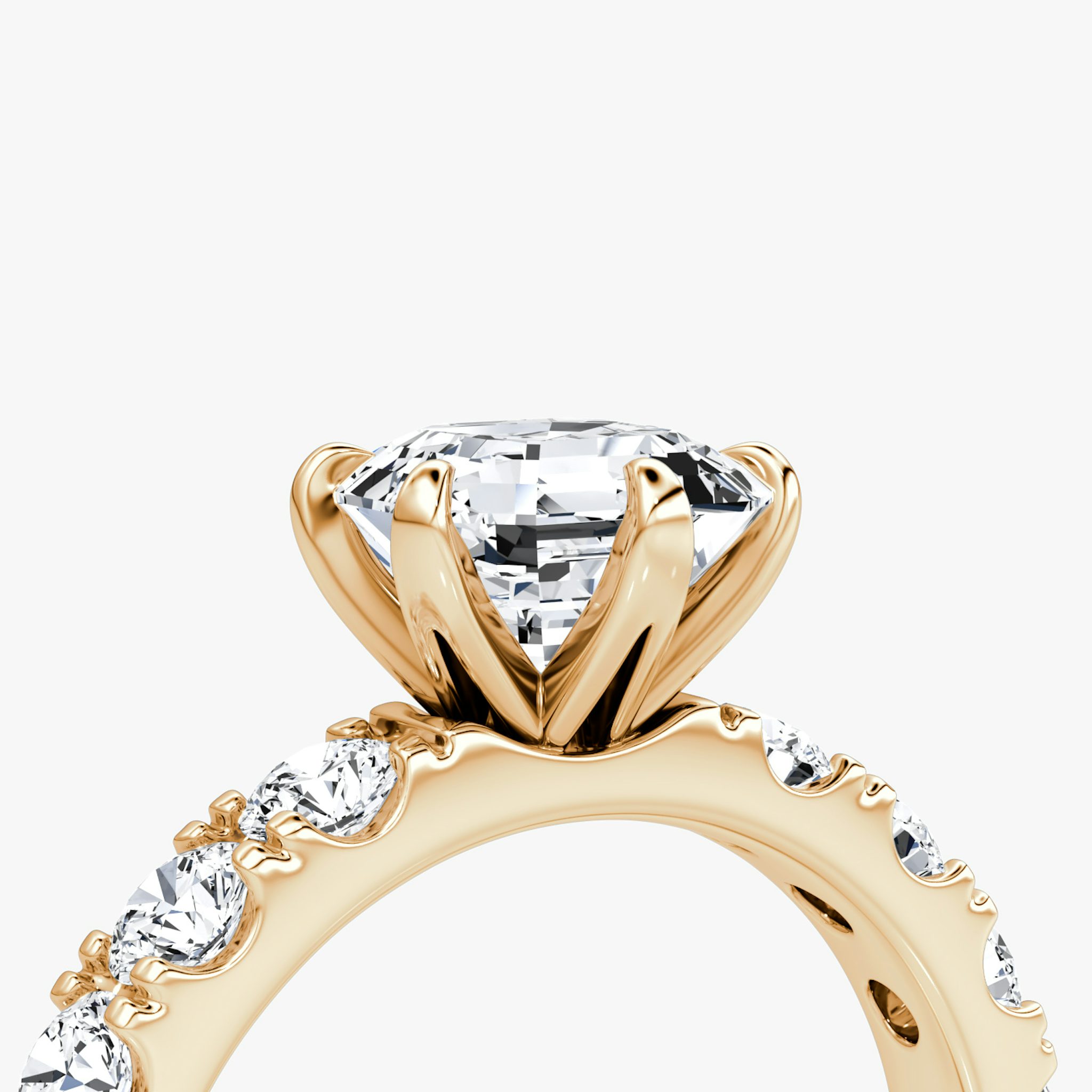 The Amour Eternity | Asscher | 14k | Rose Gold | bandAccent: Plain | diamondOrientation: vertical | caratWeight: other