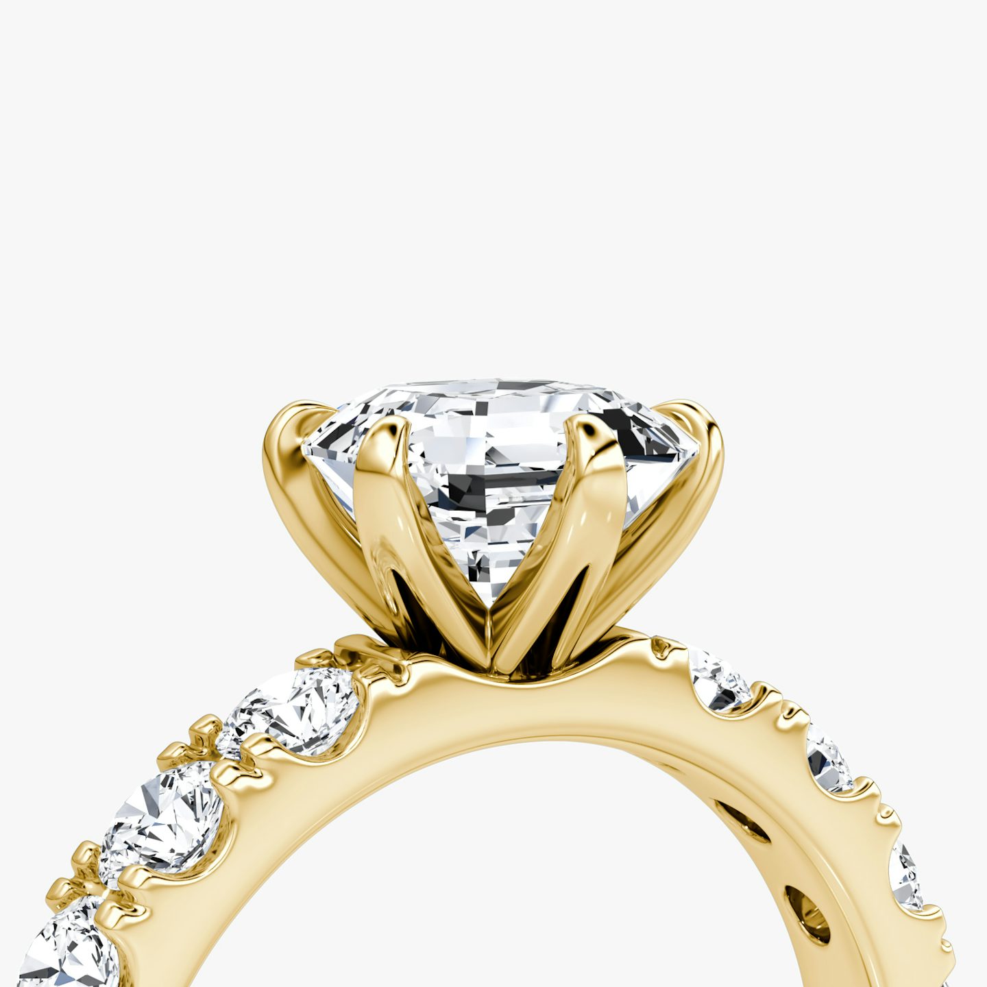 The Amour Eternity | Asscher | 18k | Yellow Gold | bandAccent: Plain | diamondOrientation: vertical | caratWeight: other