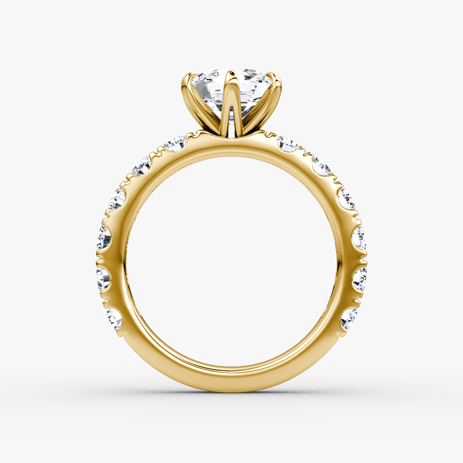 The Amour Eternity | Asscher | 18k | Yellow Gold | bandAccent: Plain | diamondOrientation: vertical | caratWeight: other