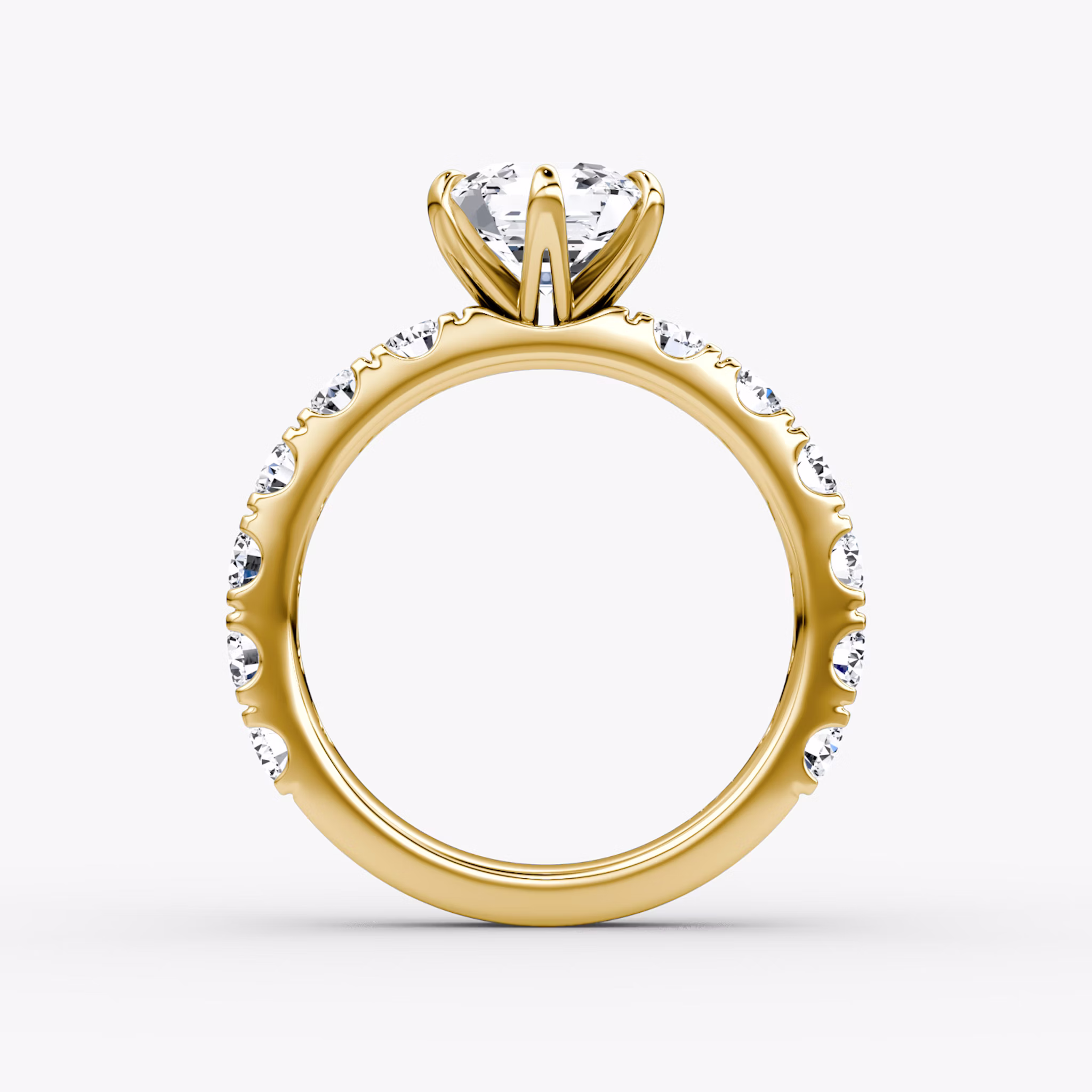 The Amour Eternity | Asscher | 18k | Yellow Gold | bandAccent: Plain | diamondOrientation: vertical | caratWeight: other