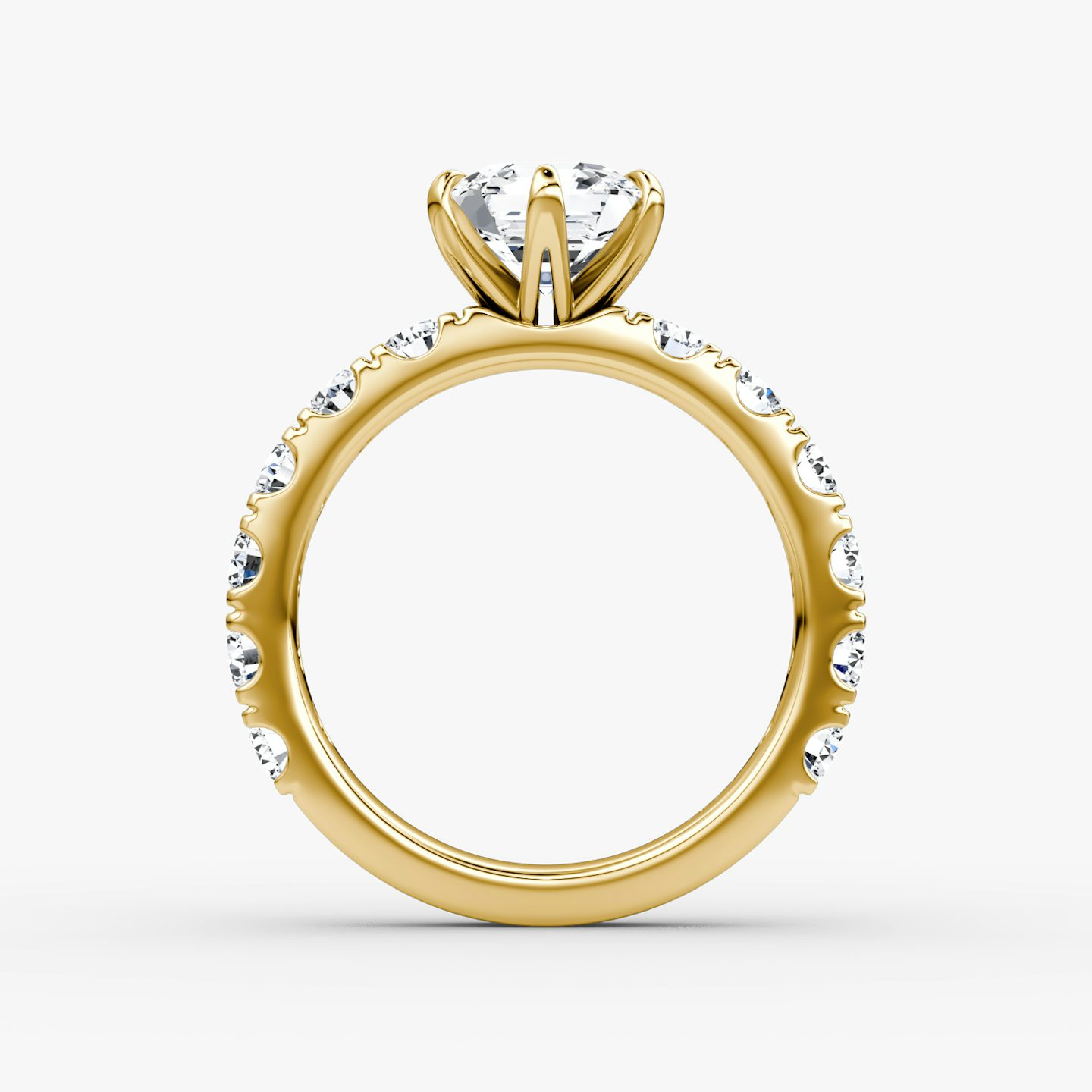 The Amour Eternity | Asscher | 18k | Yellow Gold | bandAccent: Plain | diamondOrientation: vertical | caratWeight: other