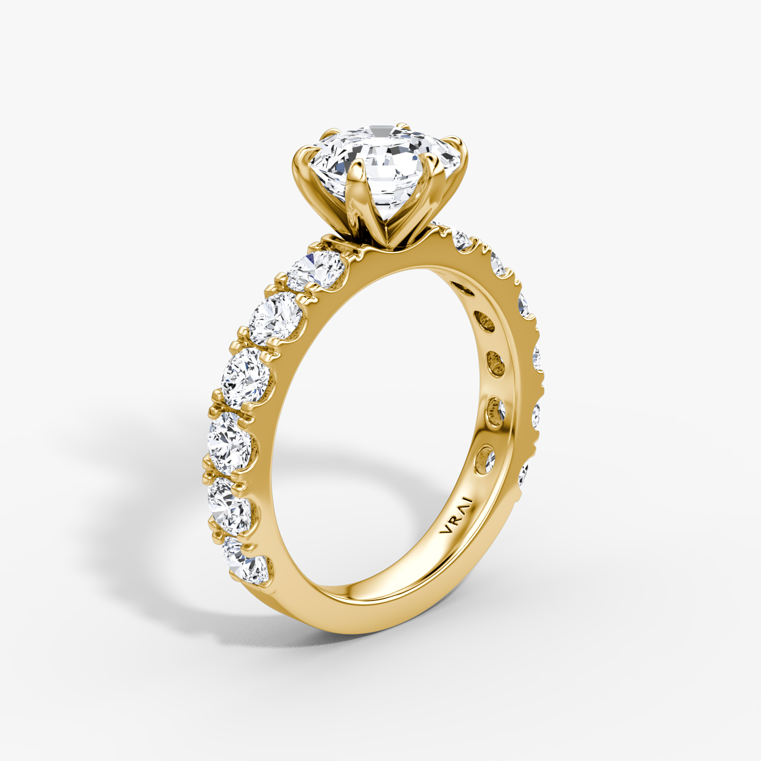 The Amour Eternity | Asscher | 18k | Yellow Gold | bandAccent: Plain | diamondOrientation: vertical | caratWeight: other