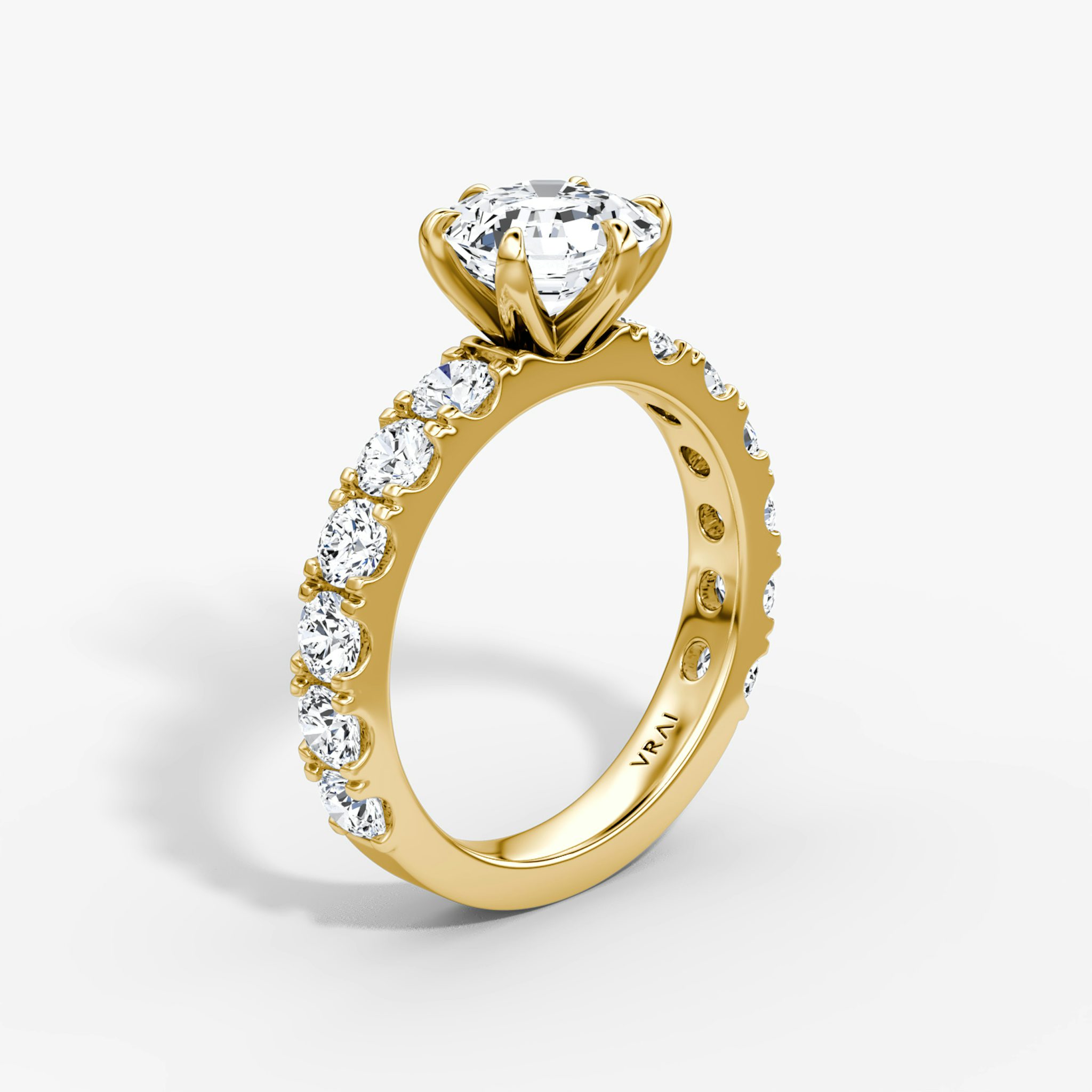 The Amour Eternity | Asscher | 18k | Yellow Gold | bandAccent: Plain | diamondOrientation: vertical | caratWeight: other