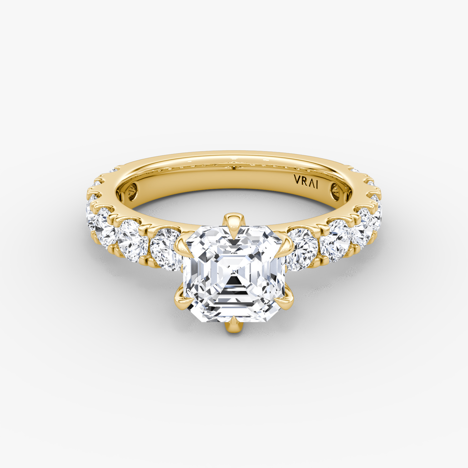 The Amour Eternity Asscher | Yellow Gold