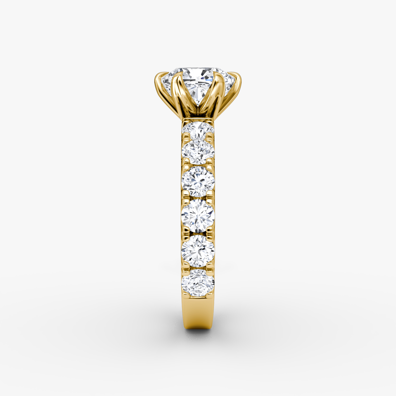 The Amour Eternity | Cushion | 18k | Yellow Gold | bandAccent: Plain | diamondOrientation: vertical | caratWeight: other