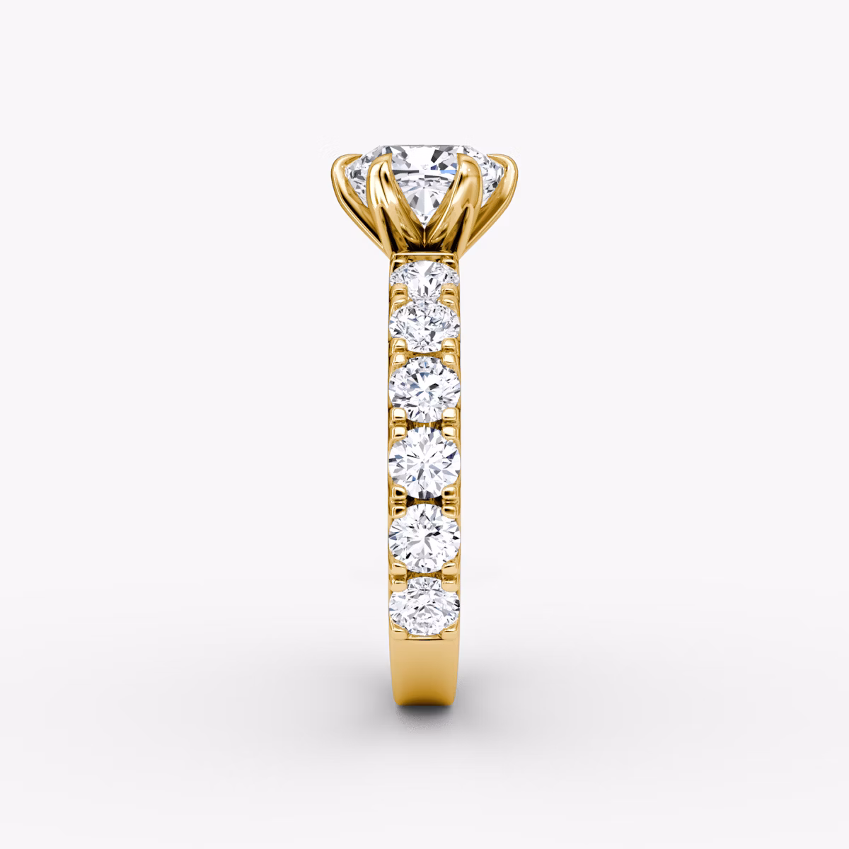 The Amour Eternity | Cushion | 18k | Yellow Gold | bandAccent: Plain | diamondOrientation: vertical | caratWeight: other