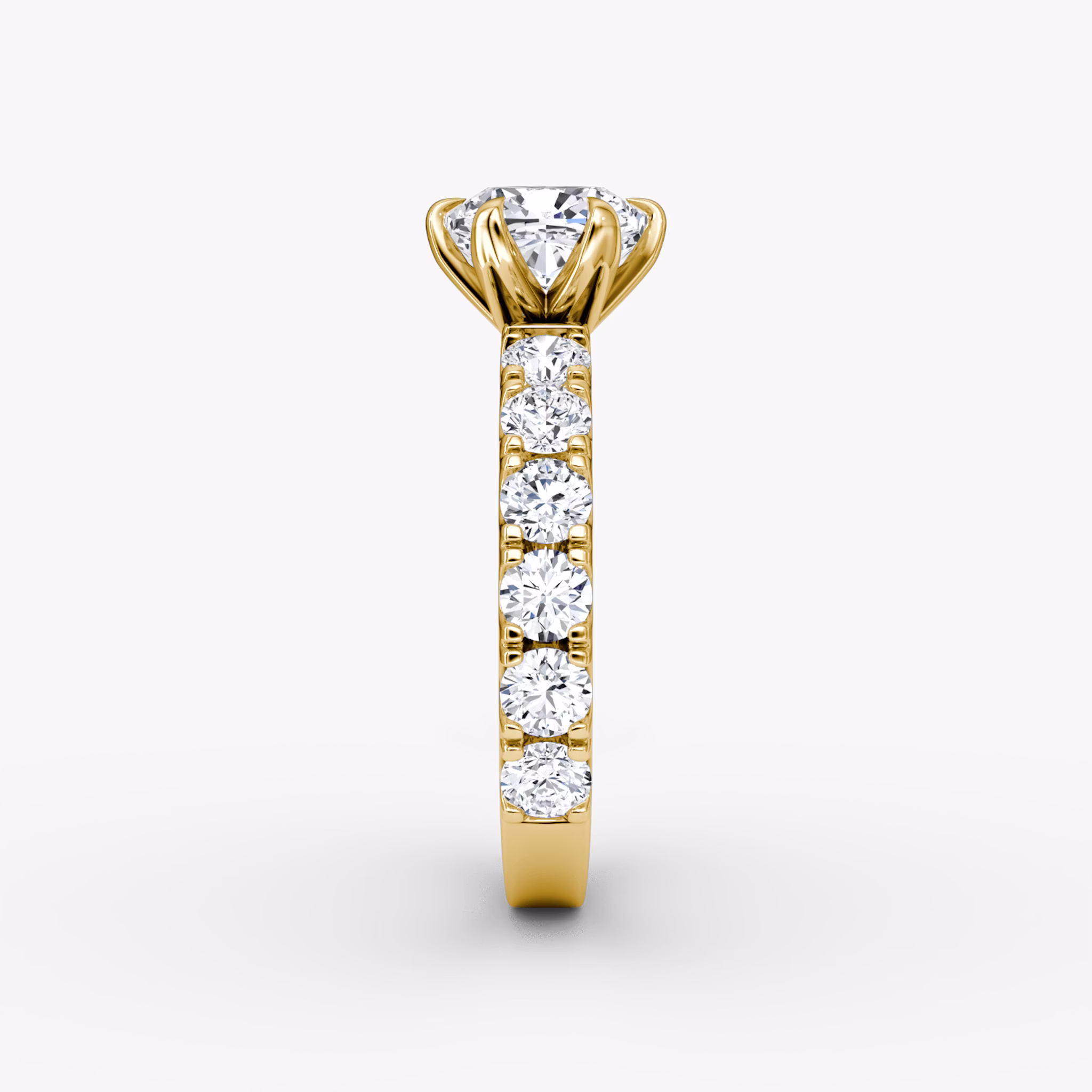 The Amour Eternity | Cushion | 18k | Yellow Gold | bandAccent: Plain | diamondOrientation: vertical | caratWeight: other