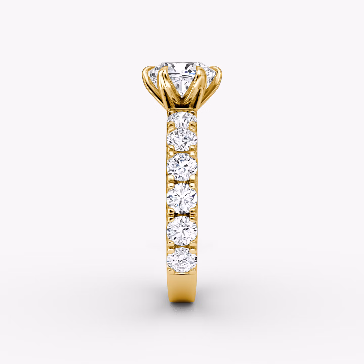 The Amour Eternity | Cushion | 18k | Yellow Gold | bandAccent: Plain | diamondOrientation: vertical | caratWeight: other
