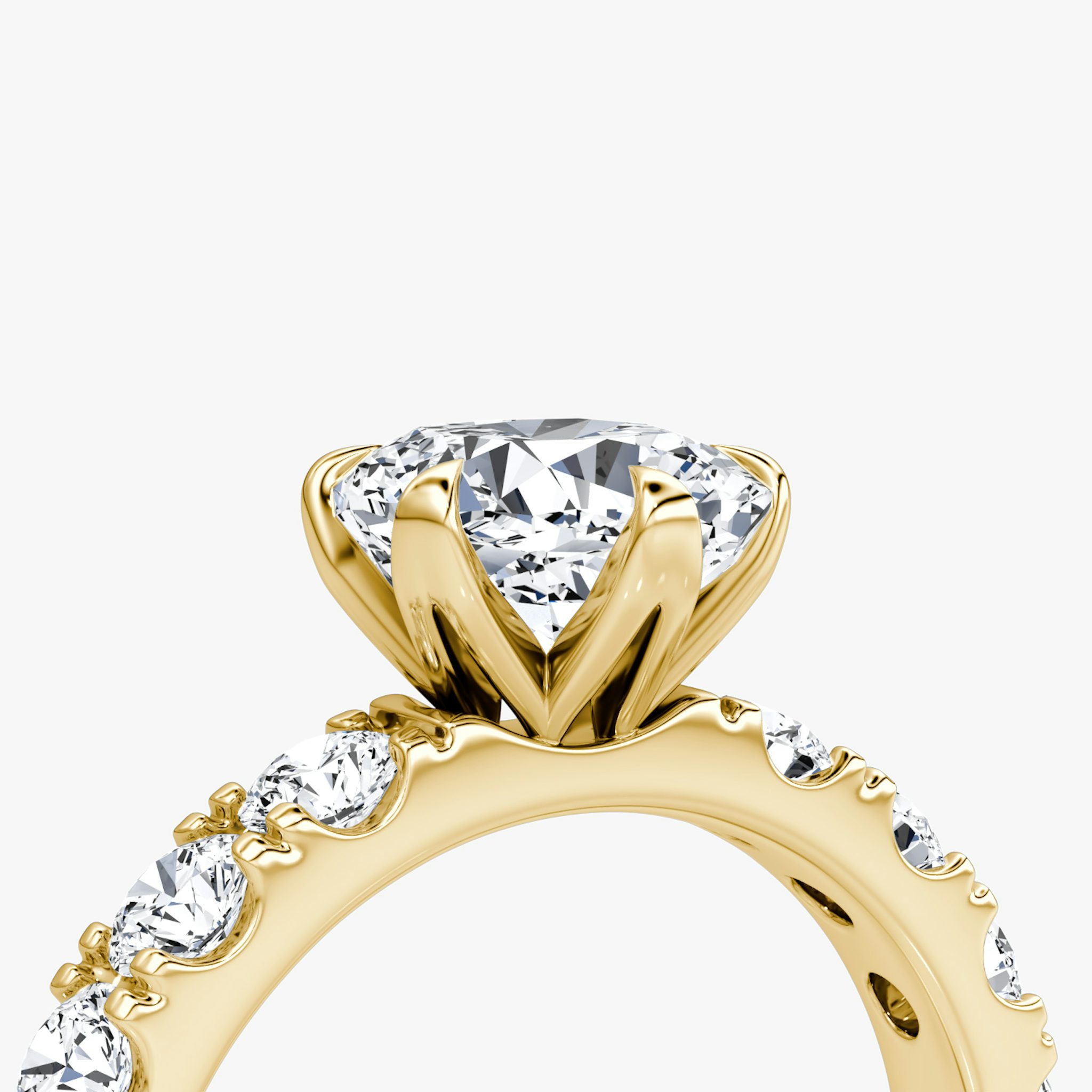 The Amour Eternity | Cushion | 18k | Yellow Gold | bandAccent: Plain | diamondOrientation: vertical | caratWeight: other