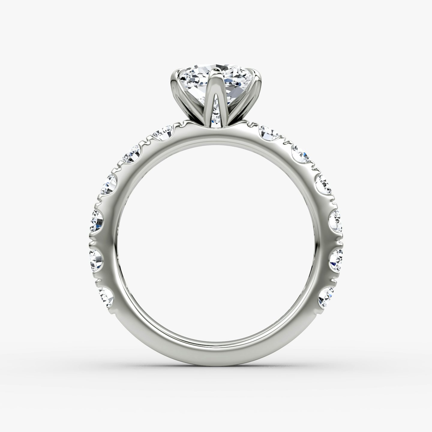 The Amour Eternity | Cushion | 18k | White Gold | bandAccent: Plain | diamondOrientation: vertical | caratWeight: other