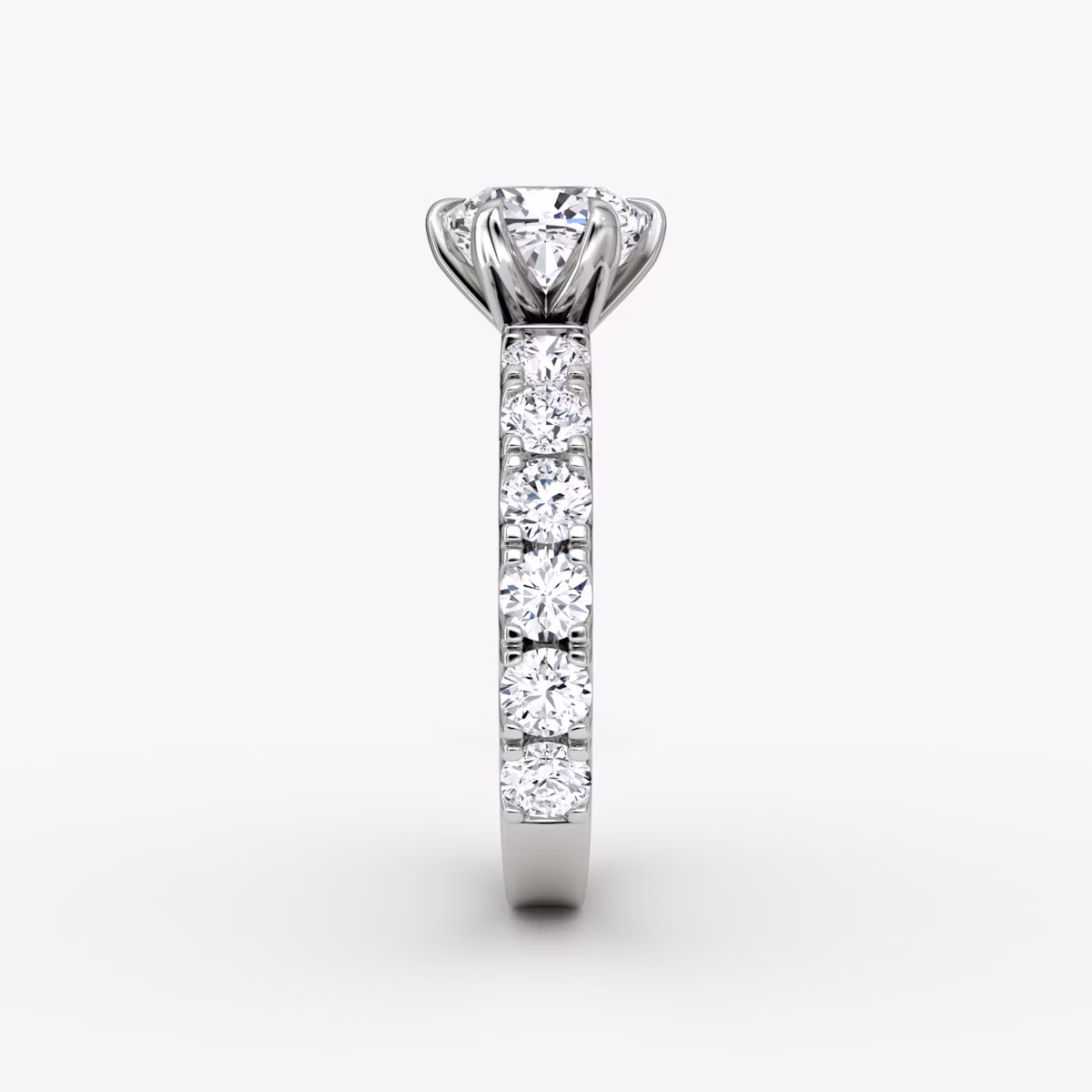 Amour Eternity | Cushion | 18k | Weißgold | bandAccent: Ohne Pavé-Besatz | diamondOrientation: vertical | caratWeight: other