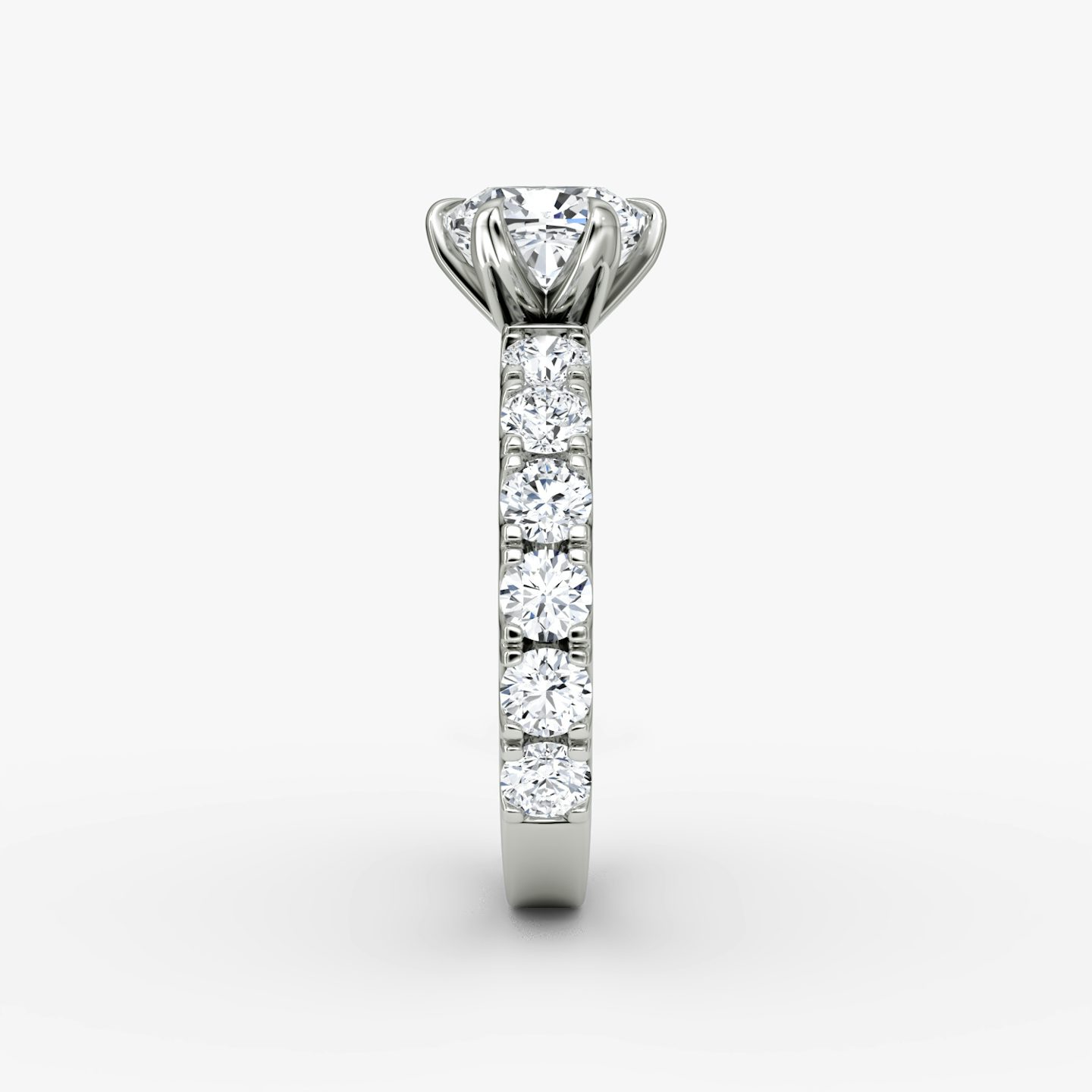 The Amour Eternity | Cushion | 18k | White Gold | bandAccent: Plain | diamondOrientation: vertical | caratWeight: other