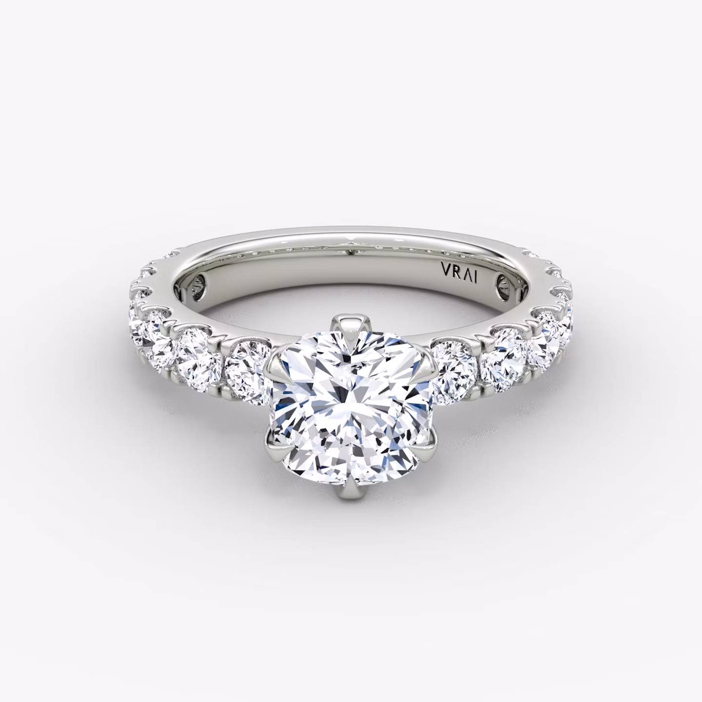 The Amour Eternity Cushion | White Gold