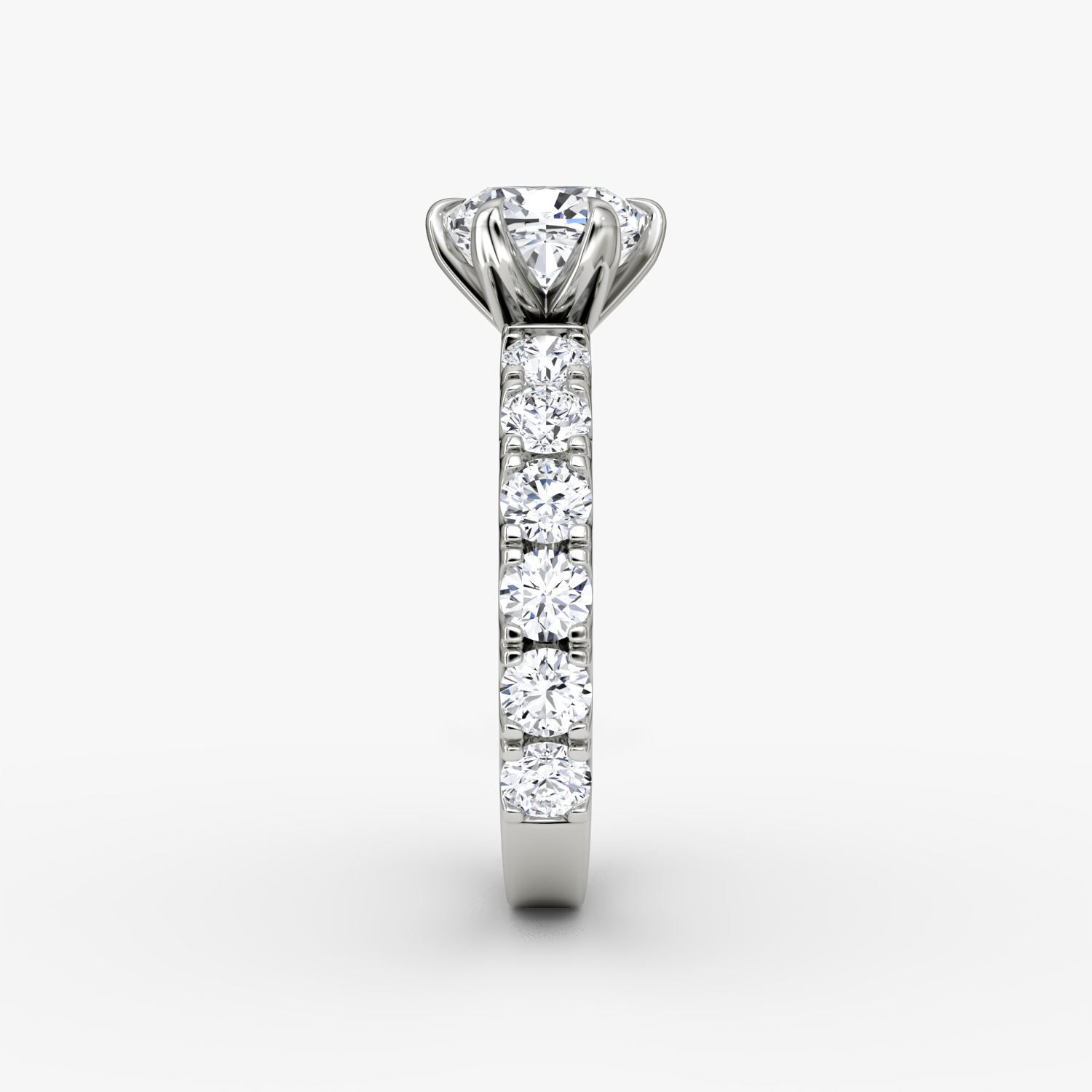 The Amour Eternity | Cushion | Platinum | bandAccent: Plain | diamondOrientation: vertical | caratWeight: other