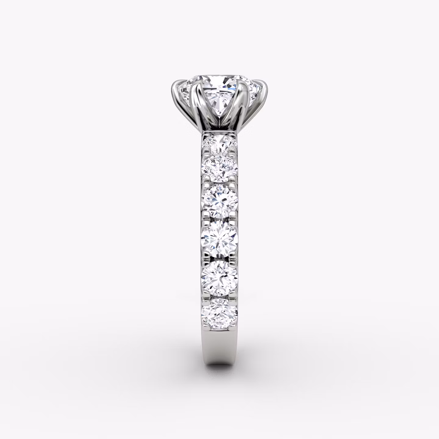 The Amour Eternity | Cushion | Platinum | bandAccent: Plain | diamondOrientation: vertical | caratWeight: other