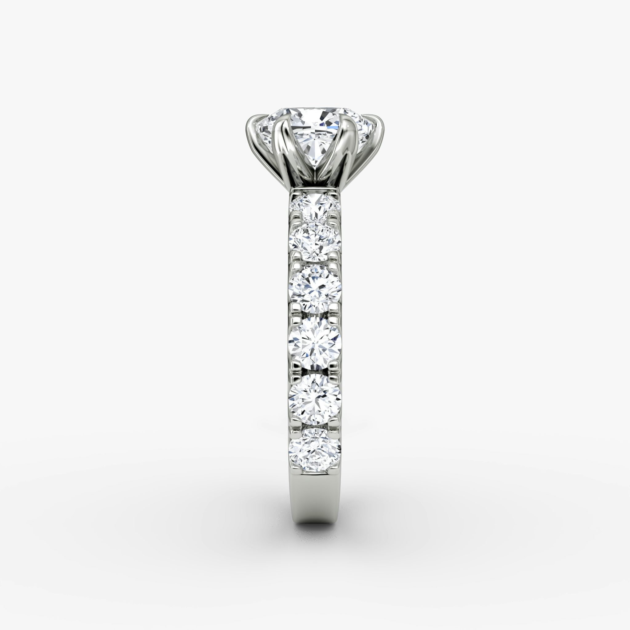 The Amour Eternity | Cushion | Platinum | bandAccent: Plain | diamondOrientation: vertical | caratWeight: other