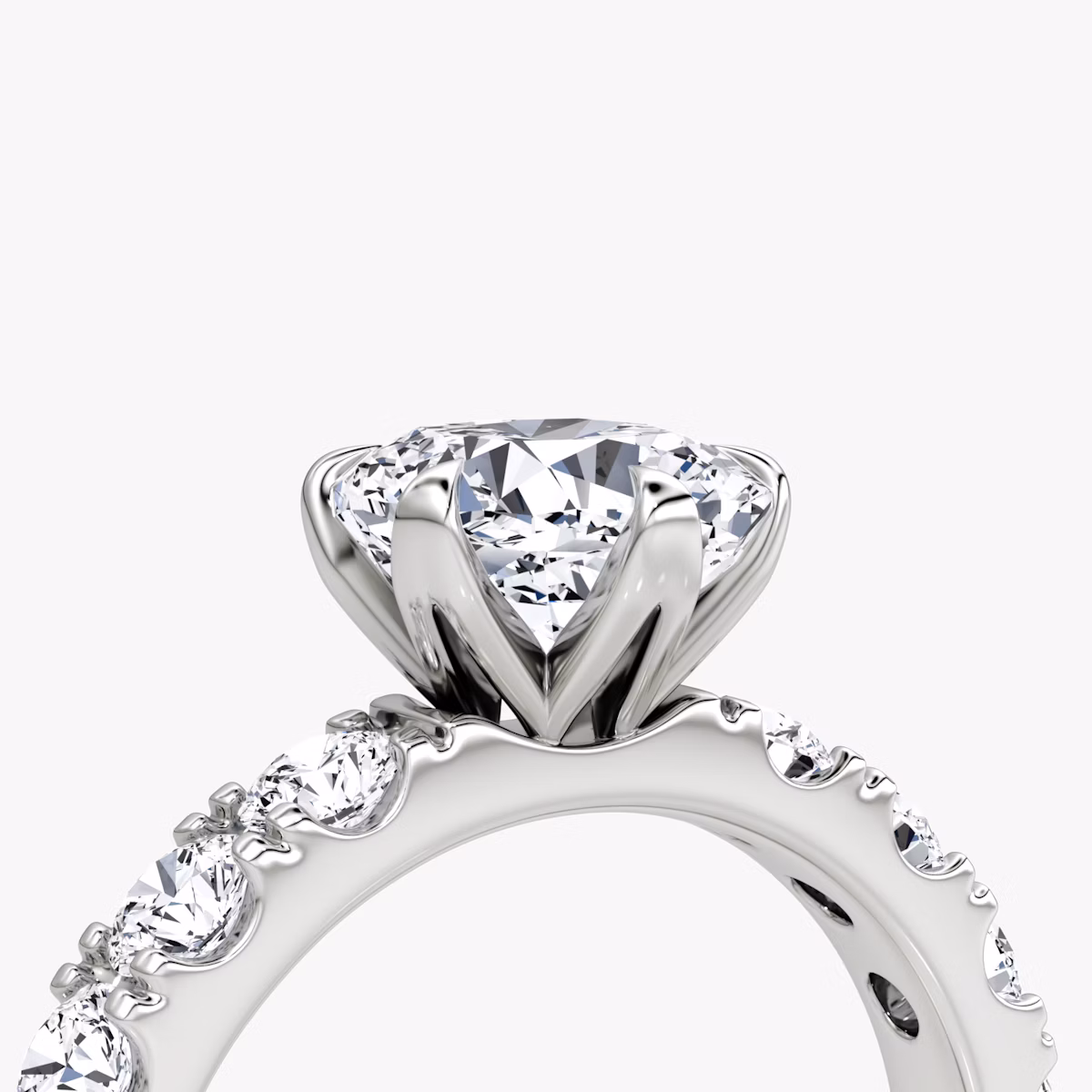 Amour Eternity | Cushion | Platin | bandAccent: Ohne Pavé-Besatz | diamondOrientation: vertical | caratWeight: other