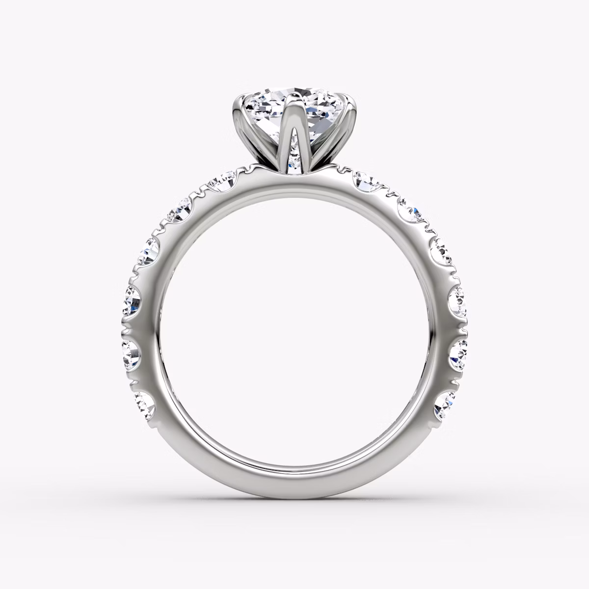 Amour Eternity | Cushion | Platin | bandAccent: Ohne Pavé-Besatz | diamondOrientation: vertical | caratWeight: other