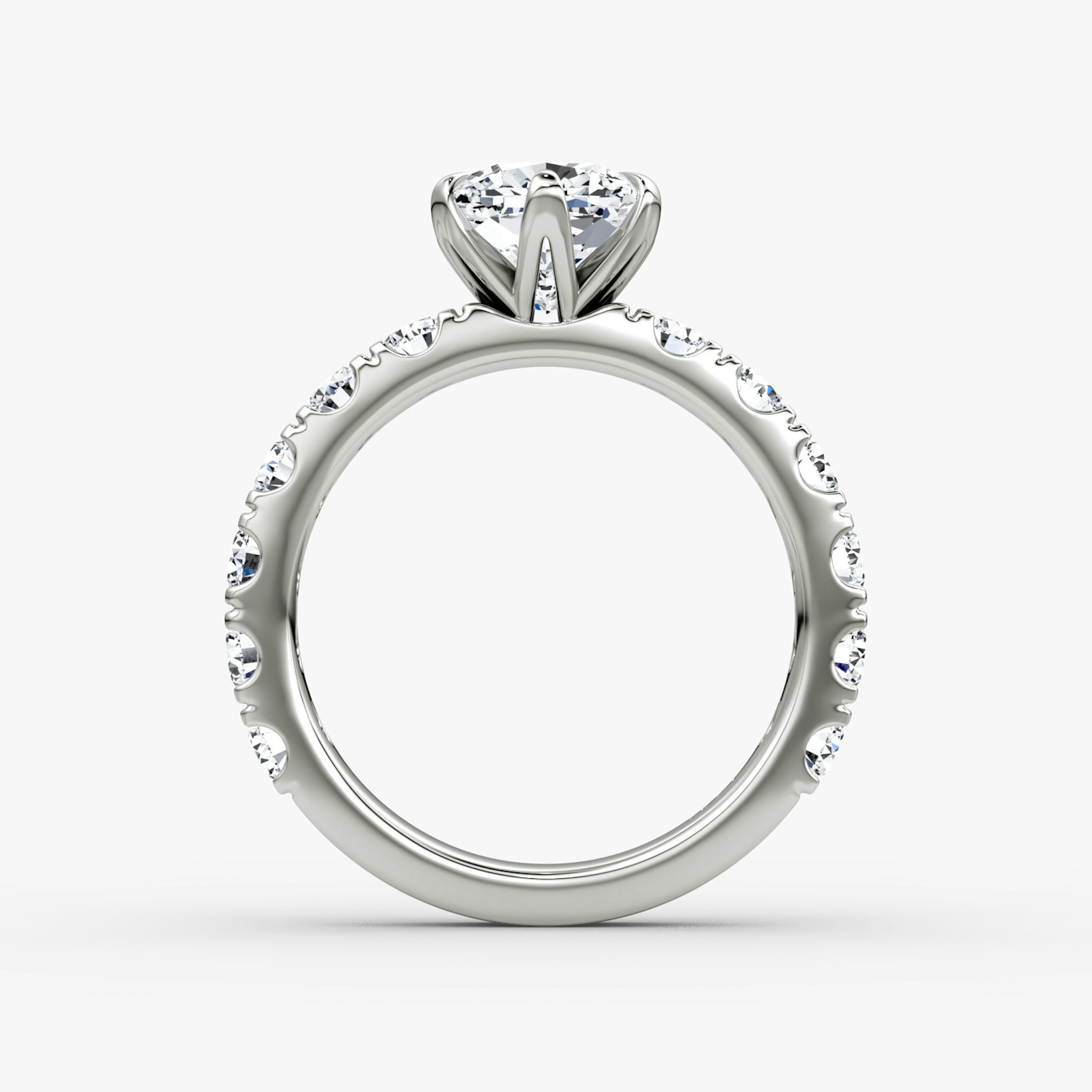 The Amour Eternity | Cushion | Platinum | bandAccent: Plain | diamondOrientation: vertical | caratWeight: other