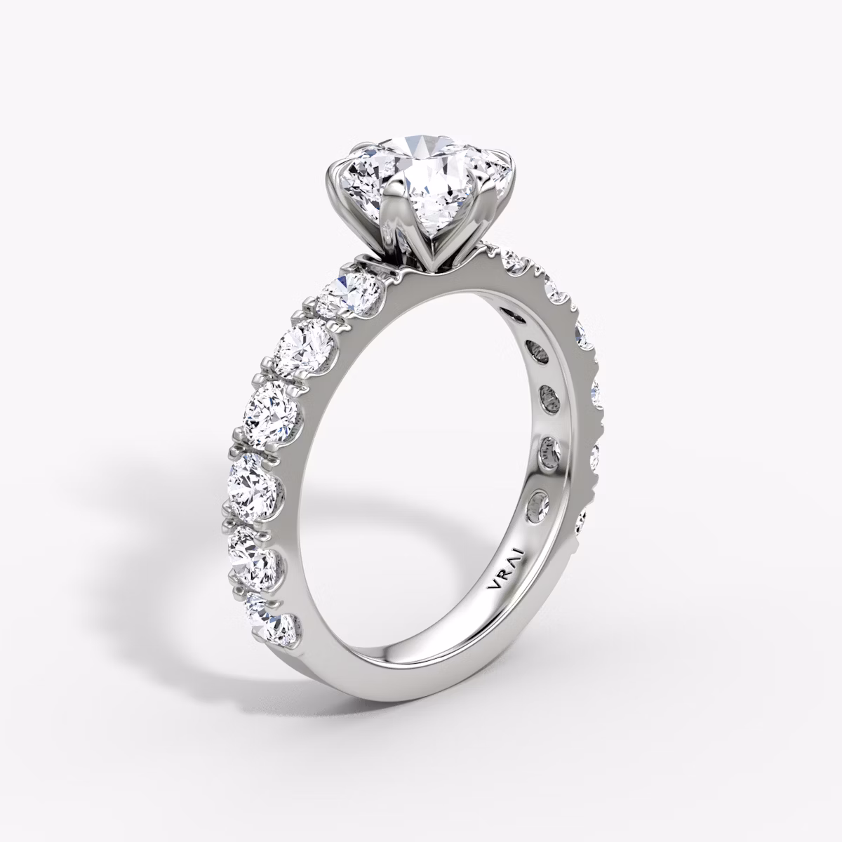 Amour Eternity | Cushion | Platin | bandAccent: Ohne Pavé-Besatz | diamondOrientation: vertical | caratWeight: other