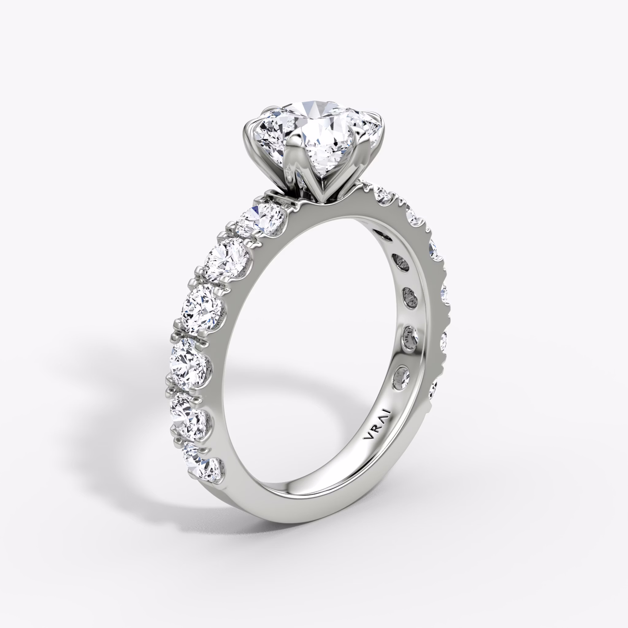 The Amour Eternity | Cushion | Platinum | bandAccent: Plain | diamondOrientation: vertical | caratWeight: other