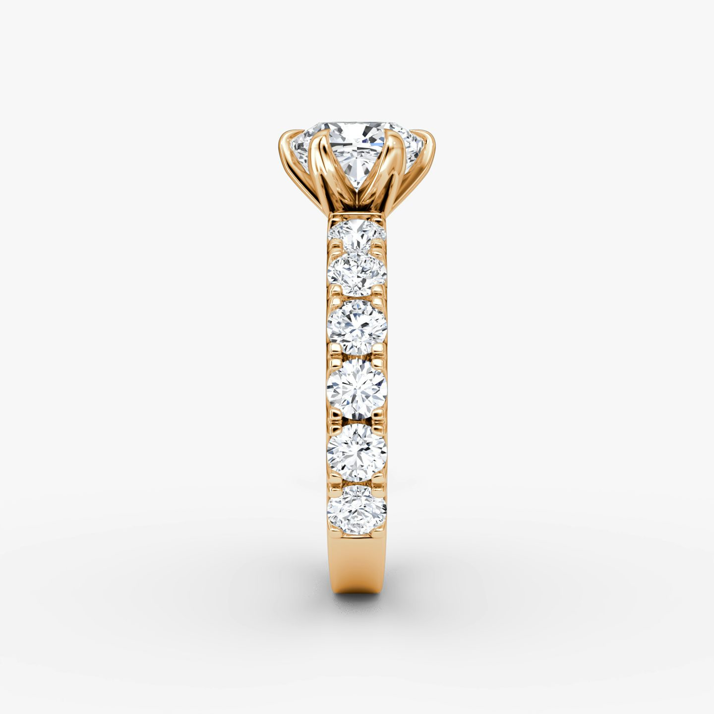 The Amour Eternity | Cushion | 14k | Rose Gold | bandAccent: Plain | diamondOrientation: vertical | caratWeight: other