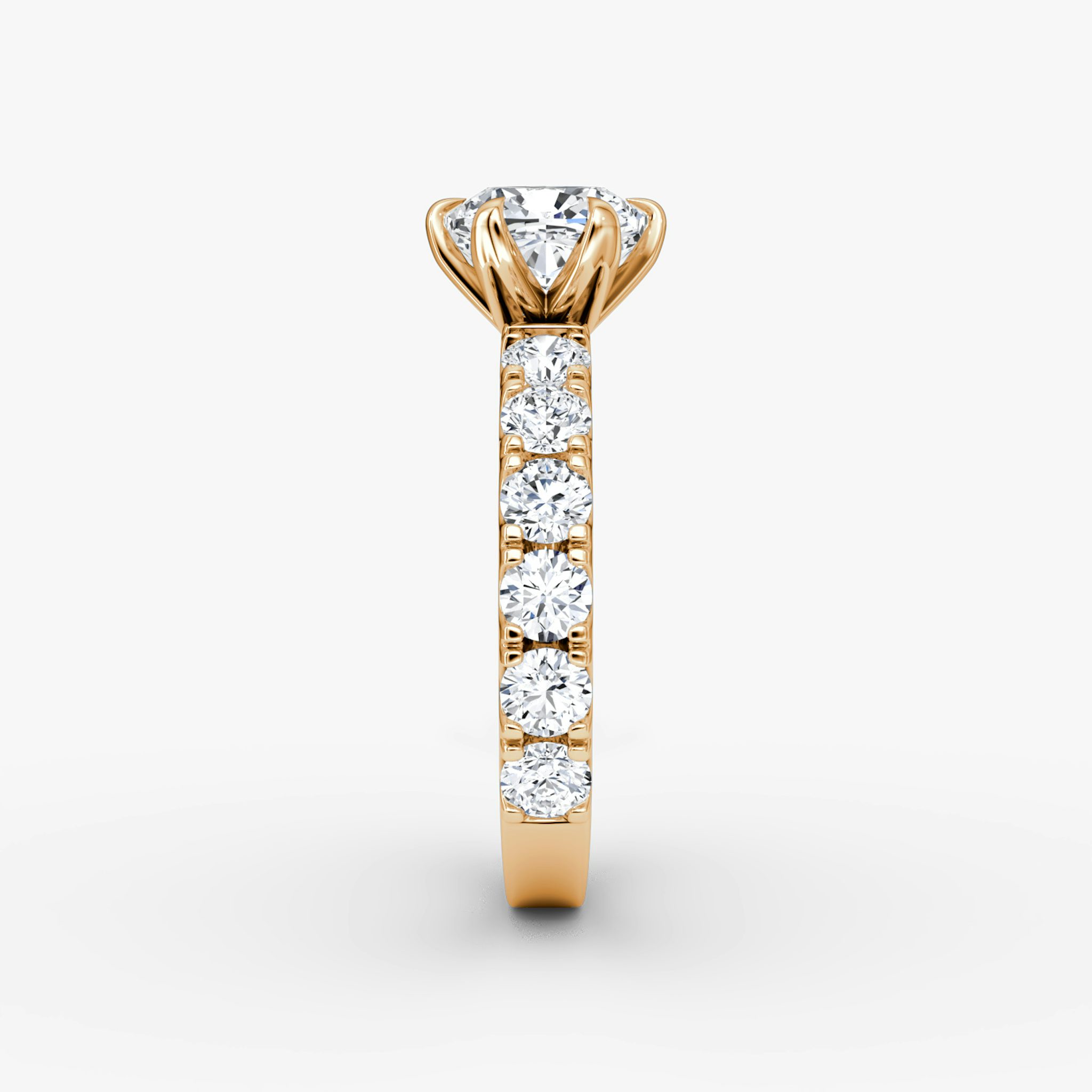 The Amour Eternity | Cushion | 14k | Rose Gold | bandAccent: Plain | diamondOrientation: vertical | caratWeight: other