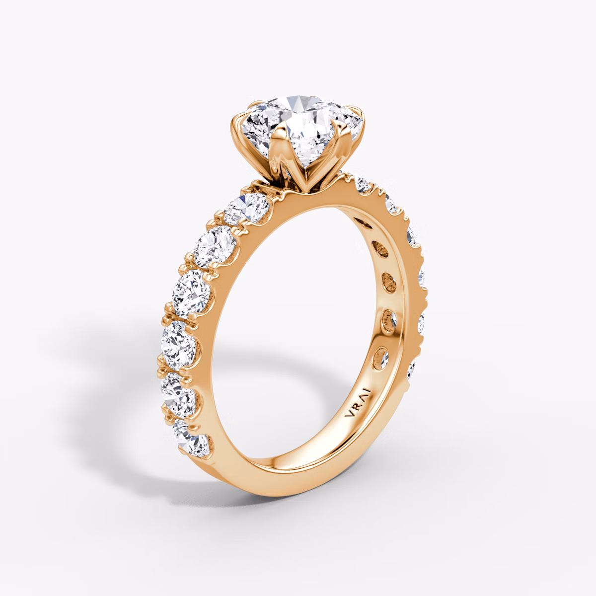 Amour Eternity | Cushion | 14k | Roségold | bandAccent: Ohne Pavé-Besatz | diamondOrientation: vertical | caratWeight: other