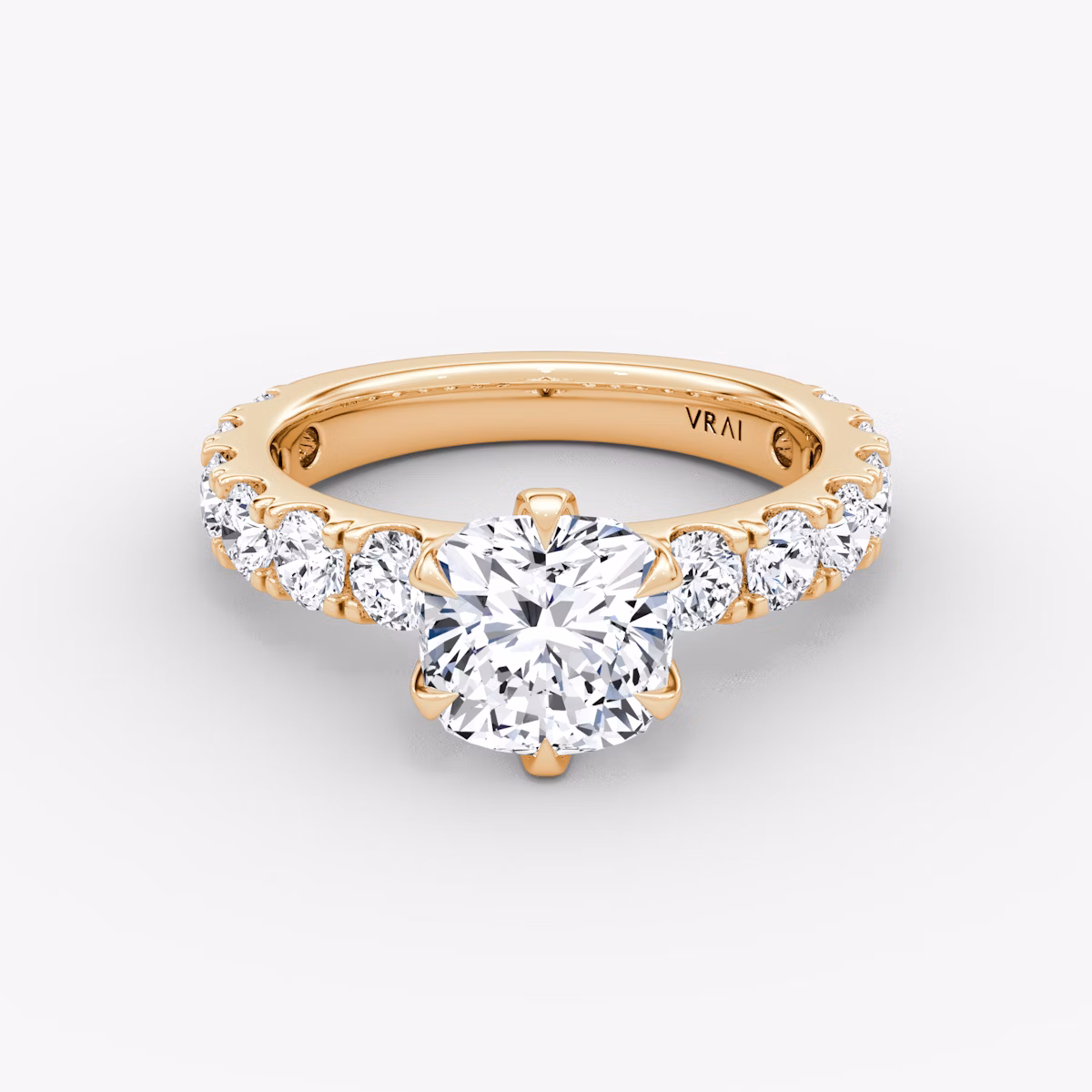 Amour Eternity | Cushion | 14k | Roségold | bandAccent: Ohne Pavé-Besatz | diamondOrientation: vertical | caratWeight: other