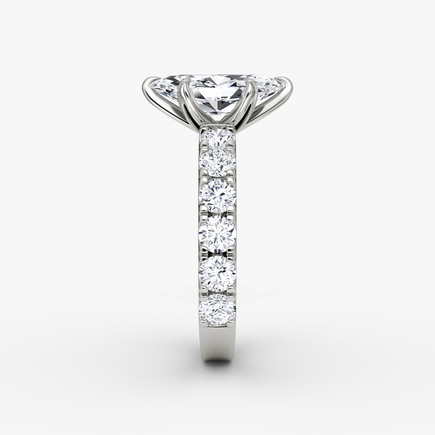 The Amour Eternity | Marquise | 18k | White Gold | bandAccent: Plain | diamondOrientation: vertical | caratWeight: other