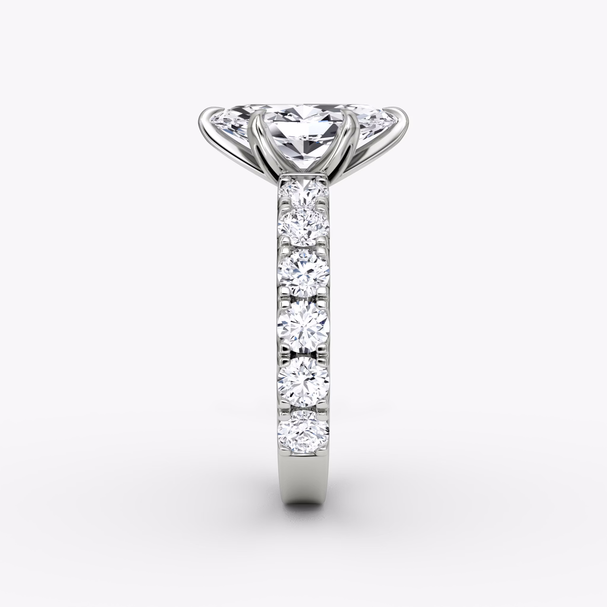 The Amour Eternity | Marquise | 18k | White Gold | bandAccent: Plain | diamondOrientation: vertical | caratWeight: other