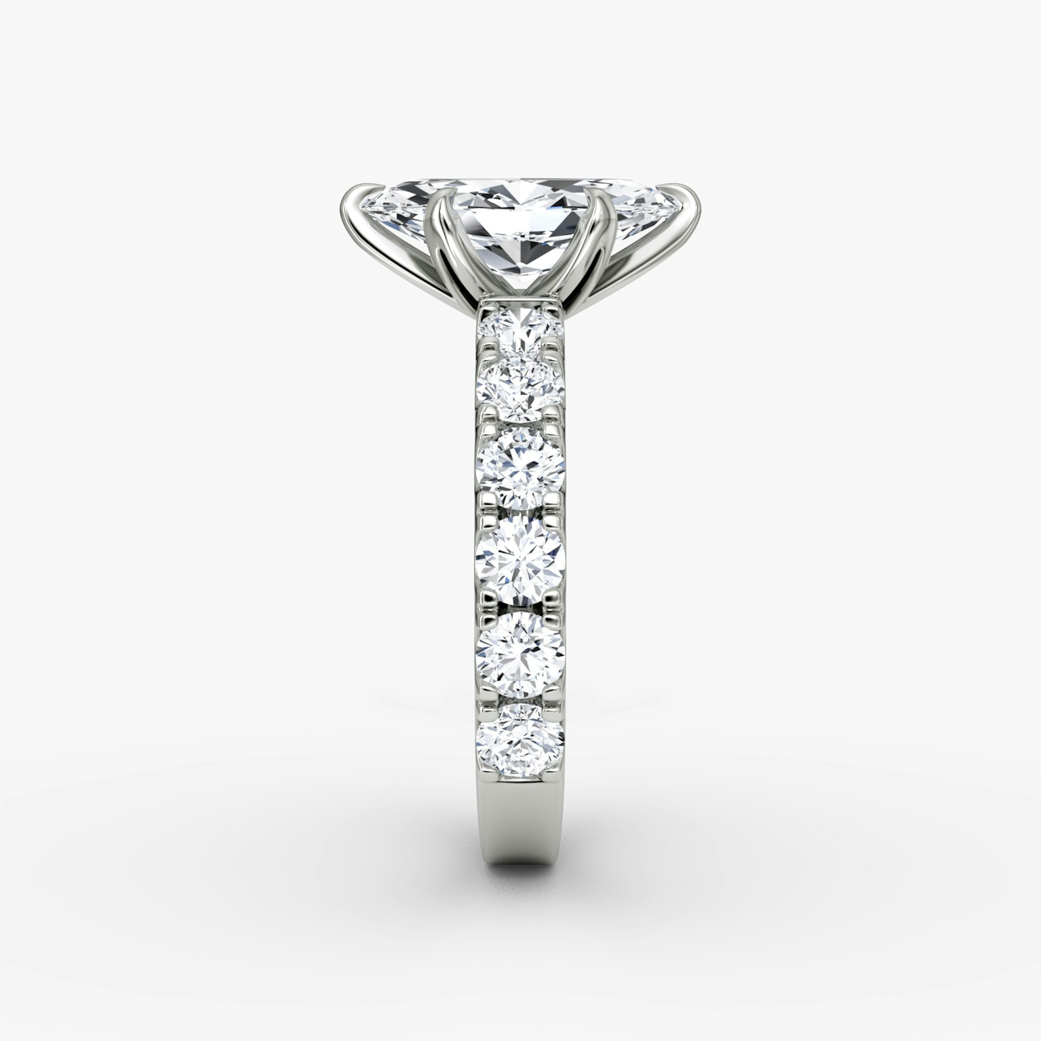 The Amour Eternity | Marquise | 18k | White Gold | bandAccent: Plain | diamondOrientation: vertical | caratWeight: other