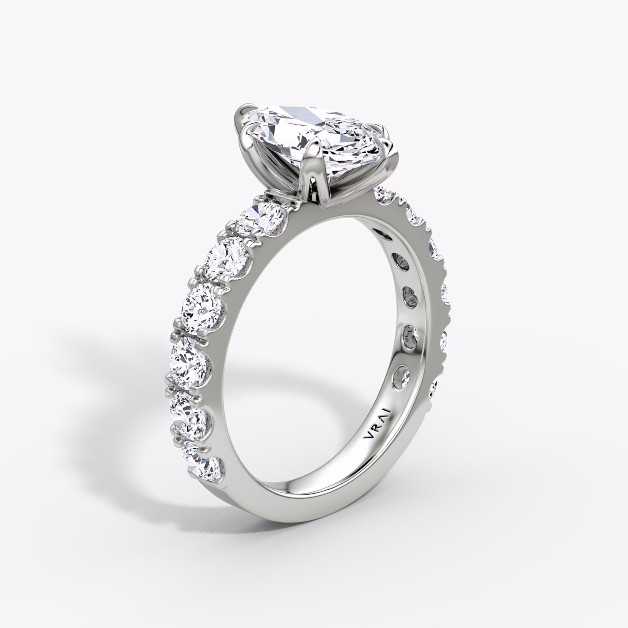 The Amour Eternity | Marquise | 18k | White Gold | bandAccent: Plain | diamondOrientation: vertical | caratWeight: other