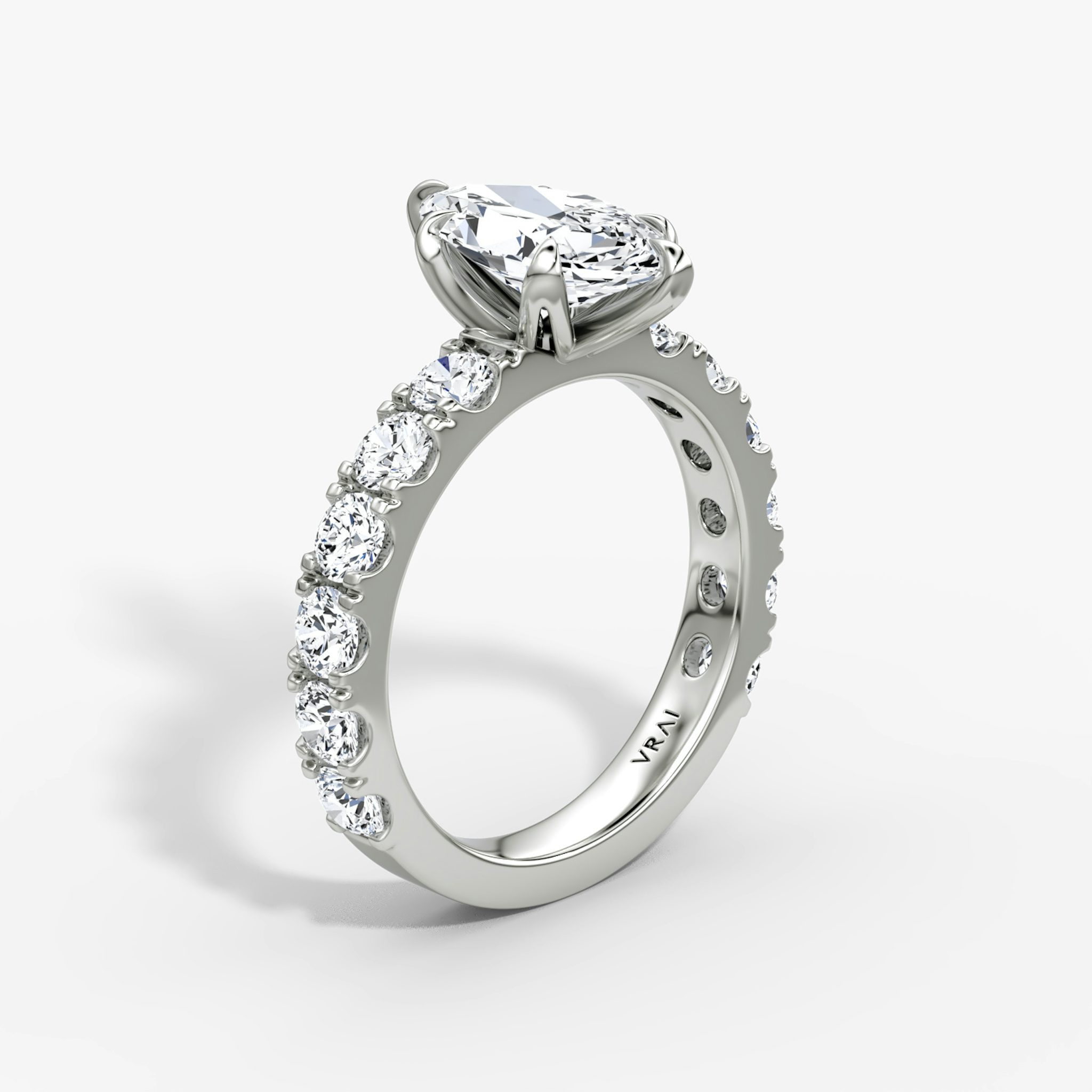 The Amour Eternity | Marquise | 18k | White Gold | bandAccent: Plain | diamondOrientation: vertical | caratWeight: other