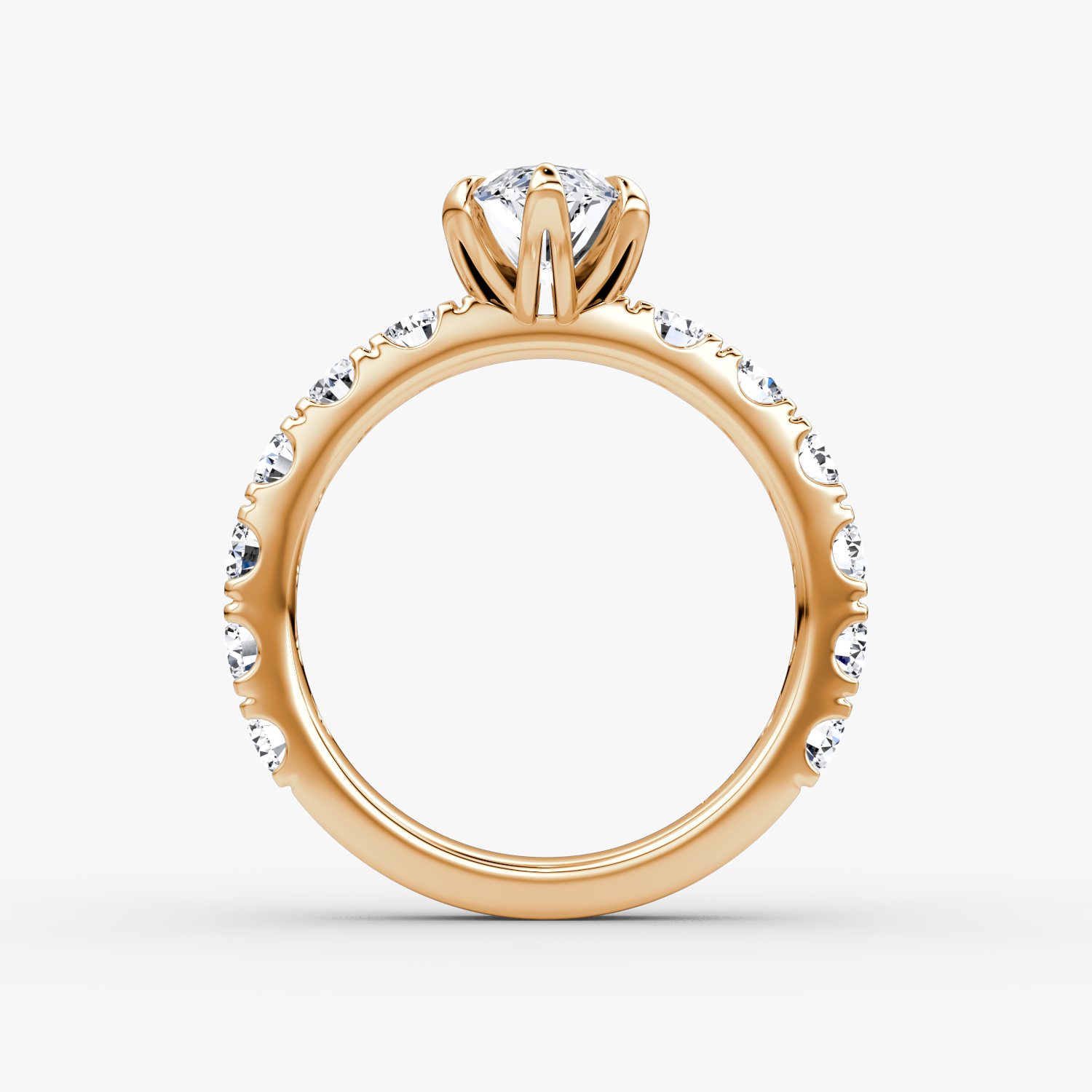 The Amour Eternity | Marquise | 14k | Rose Gold | bandAccent: Plain | diamondOrientation: vertical | caratWeight: other