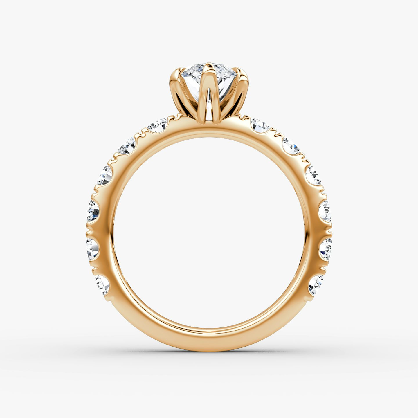 The Amour Eternity | Marquise | 14k | Rose Gold | bandAccent: Plain | diamondOrientation: vertical | caratWeight: other