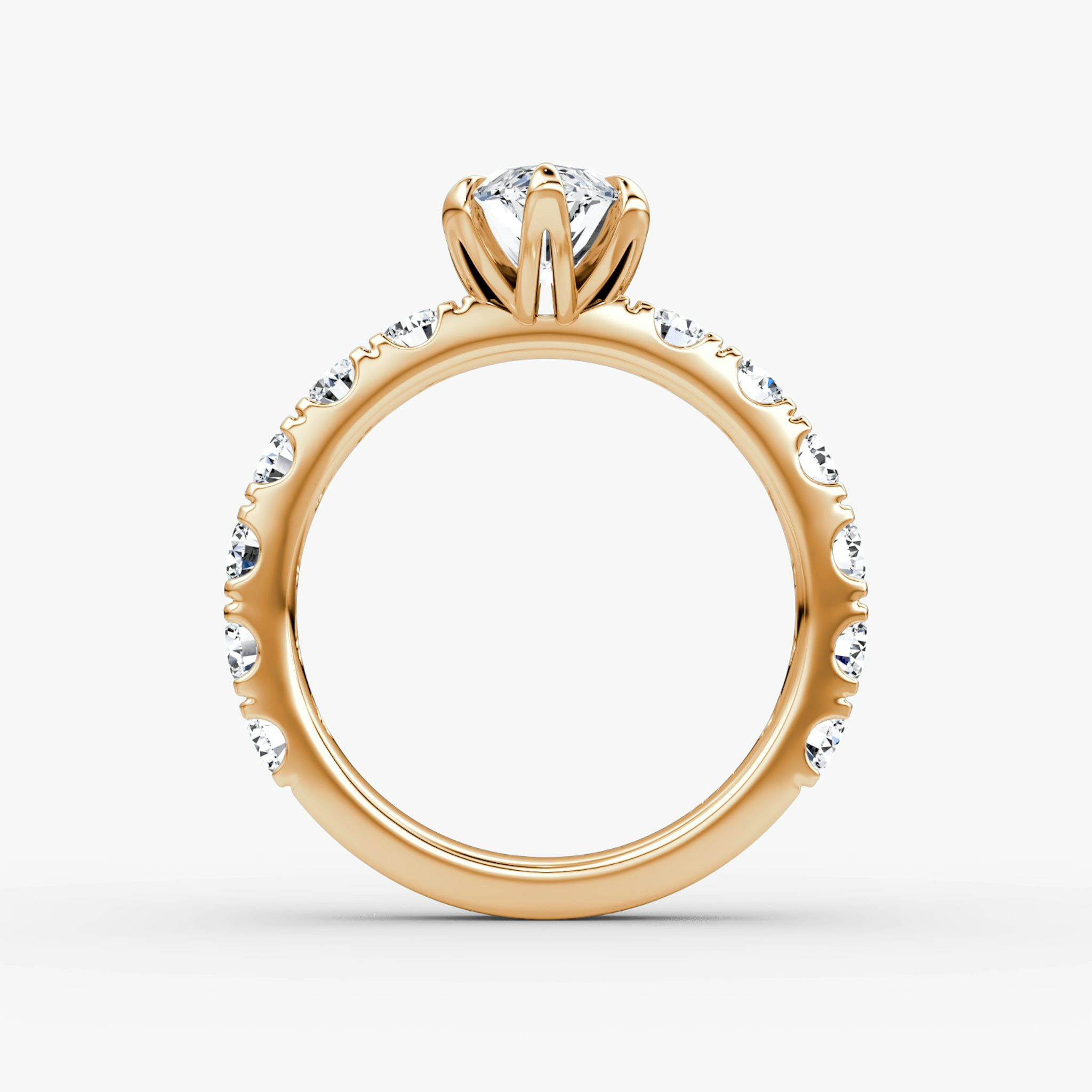The Amour Eternity | Marquise | 14k | Rose Gold | bandAccent: Plain | diamondOrientation: vertical | caratWeight: other